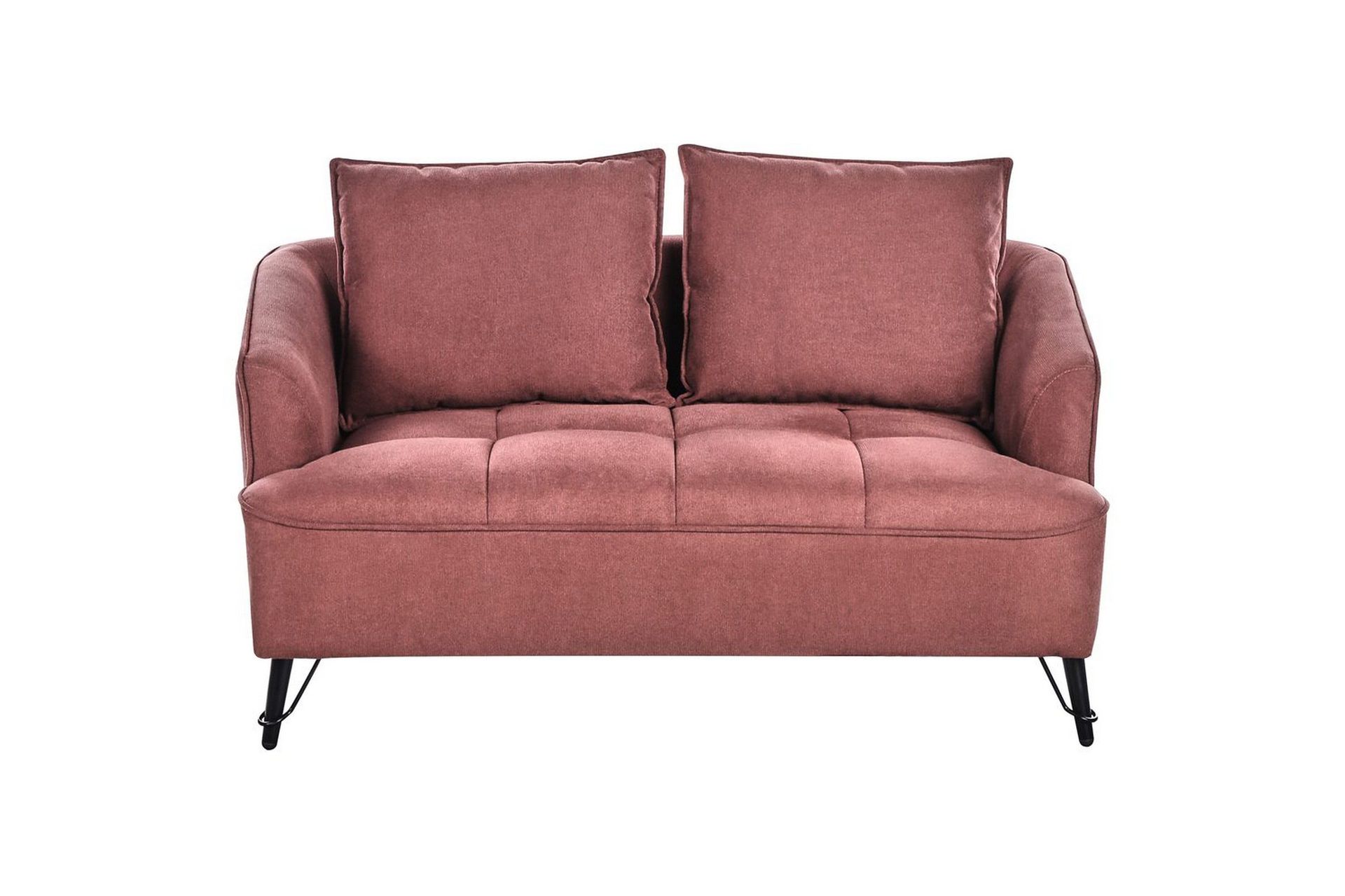 2-sitssoffa Hobro R&ouml;d, Svart - Rosa