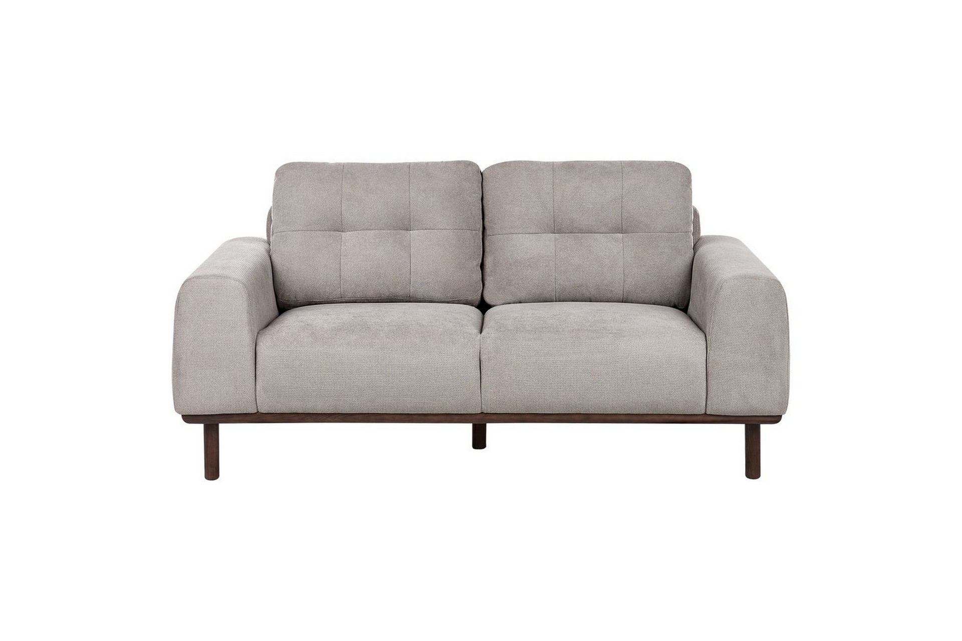 2-sitssoffa laurila grå, mörkt trä - grå, mörkt trä