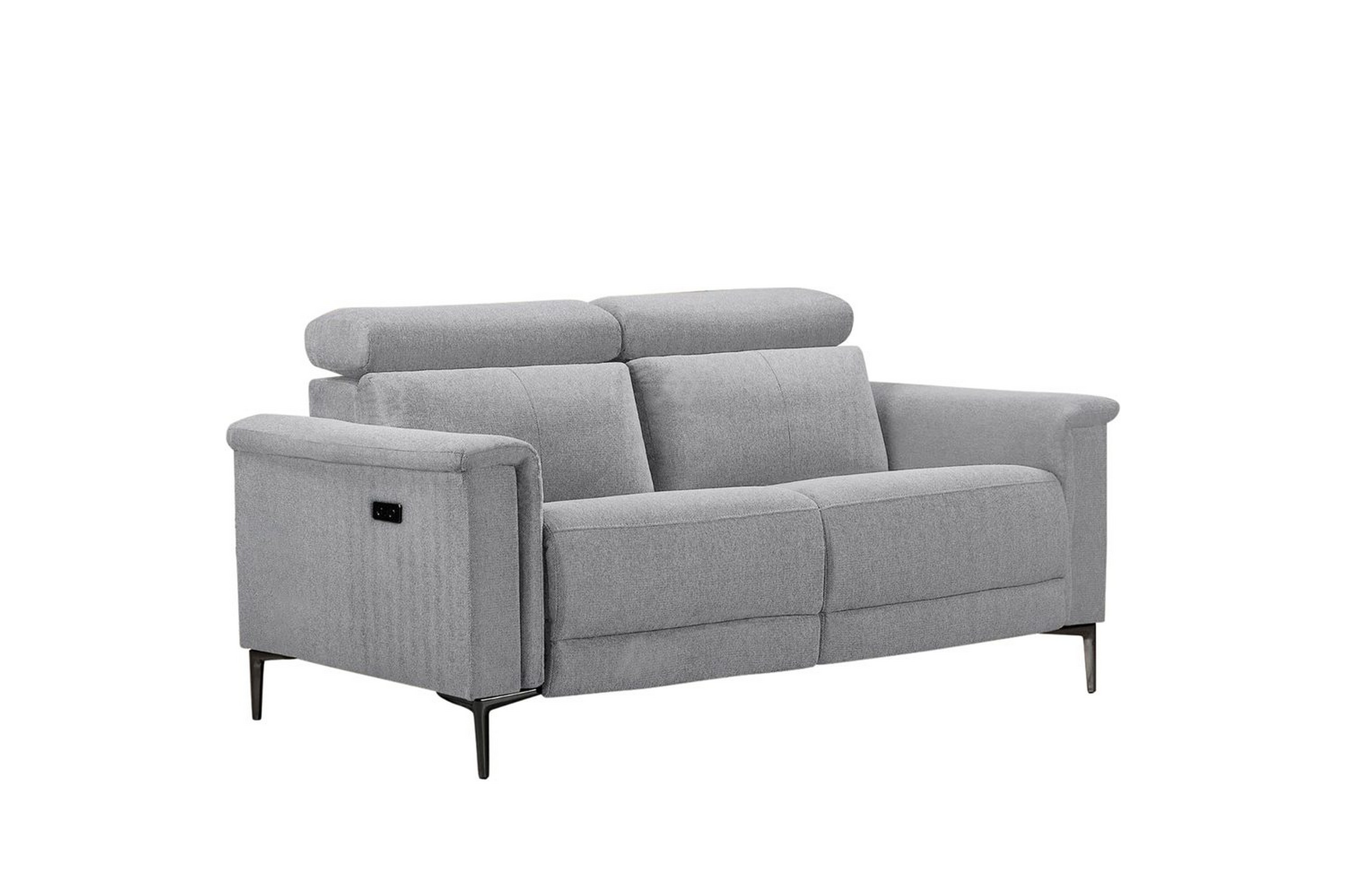 2-sitssoffa lund ljusgrå, belfast tyg, elektrisk vilstol - ljusgrå, belfast tyg, elektrisk vilstol