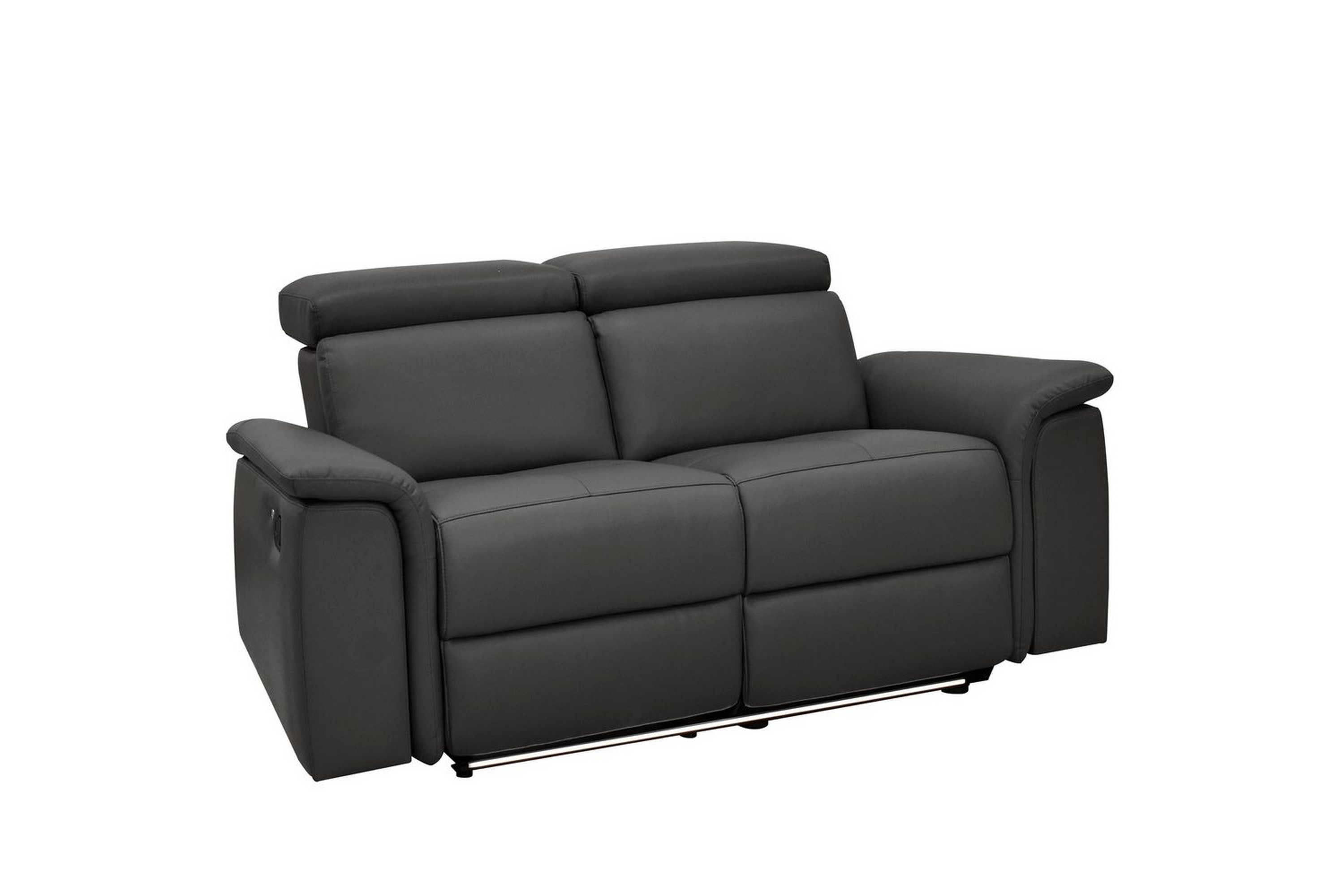 2-sitssoffa pareli brun, pu, manuell vilstol - brun, pu, manuell vilstol