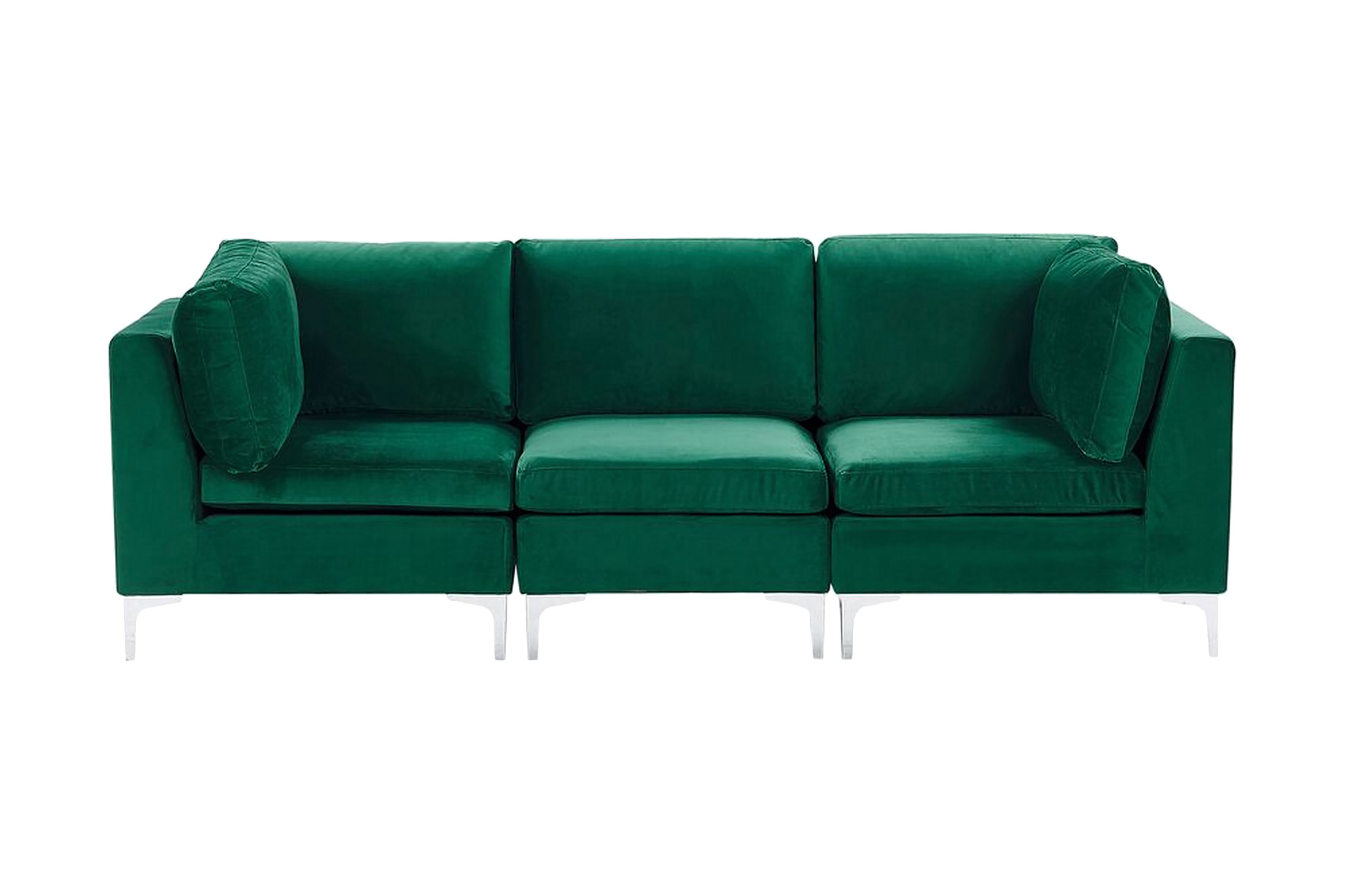 3-sits Soffa Samkom Sammet/Grön