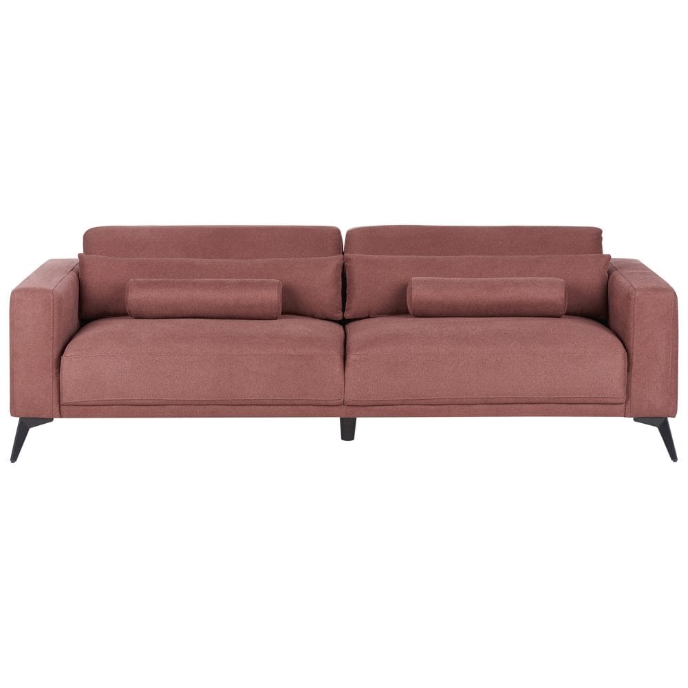 3-sits soffa Ange - R&ouml;d, Svart/Polyester