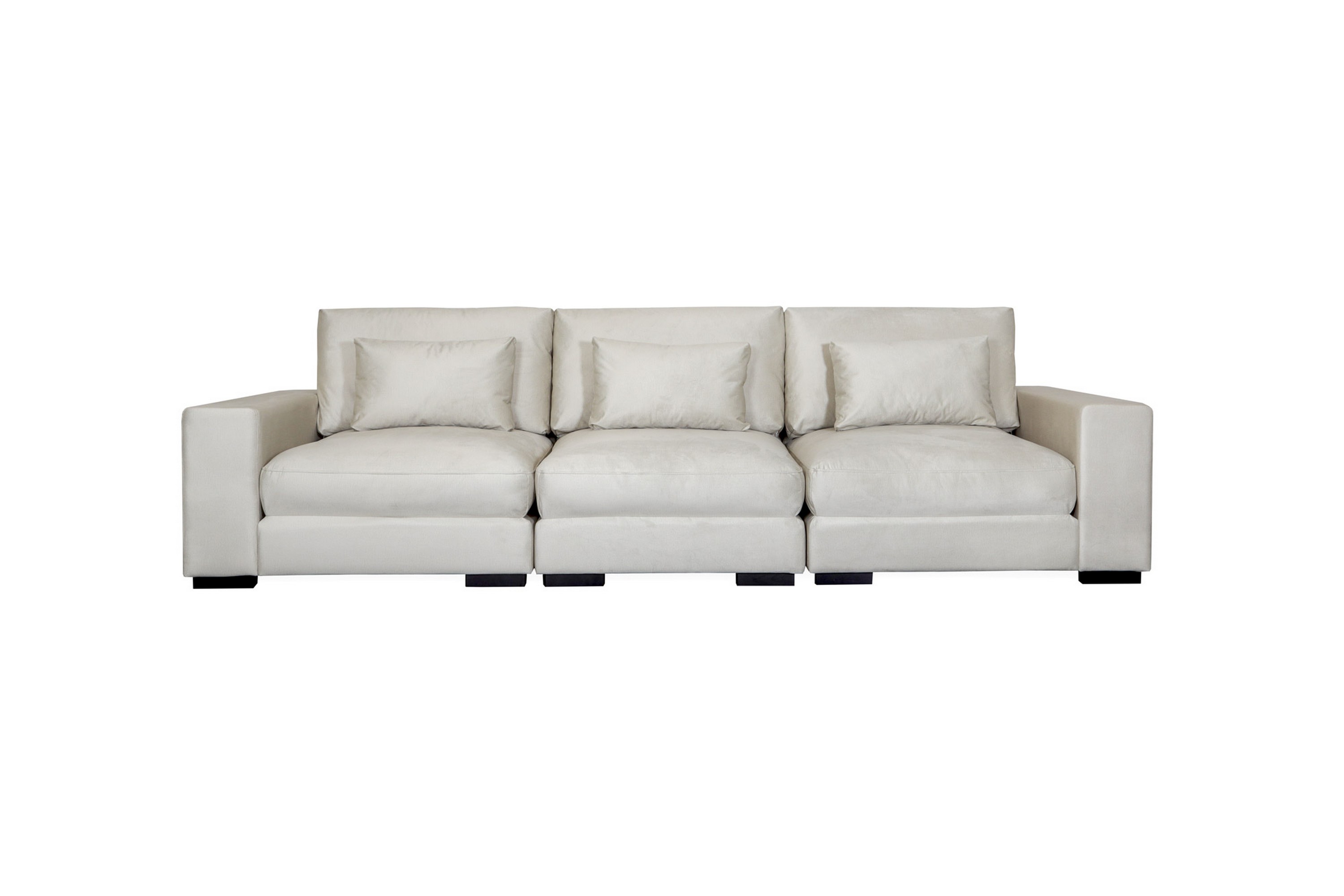 3-sits Soffa Dubai Sammet Vit