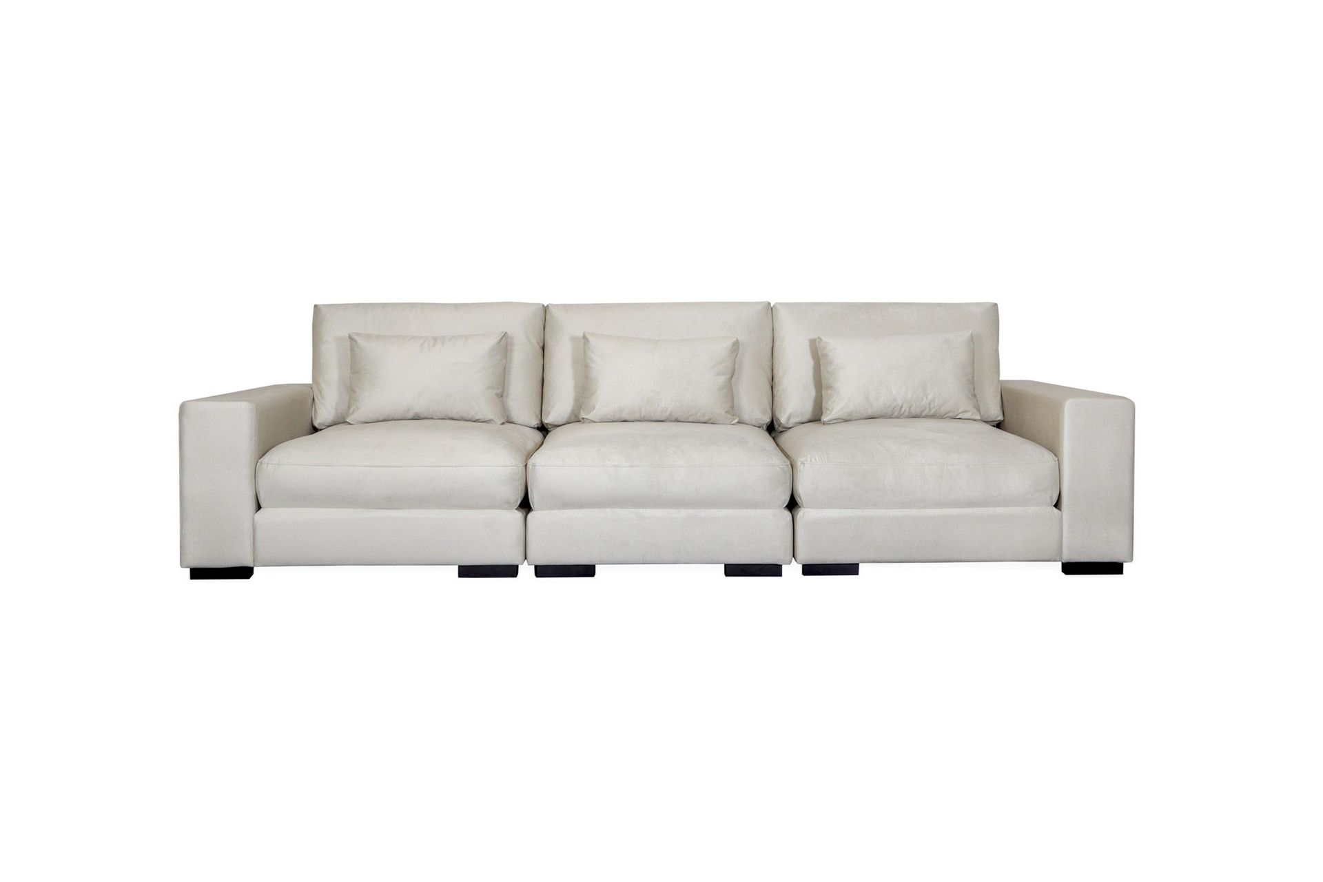 Dubai 3-sits soffa sammet Extra Djup - Vit