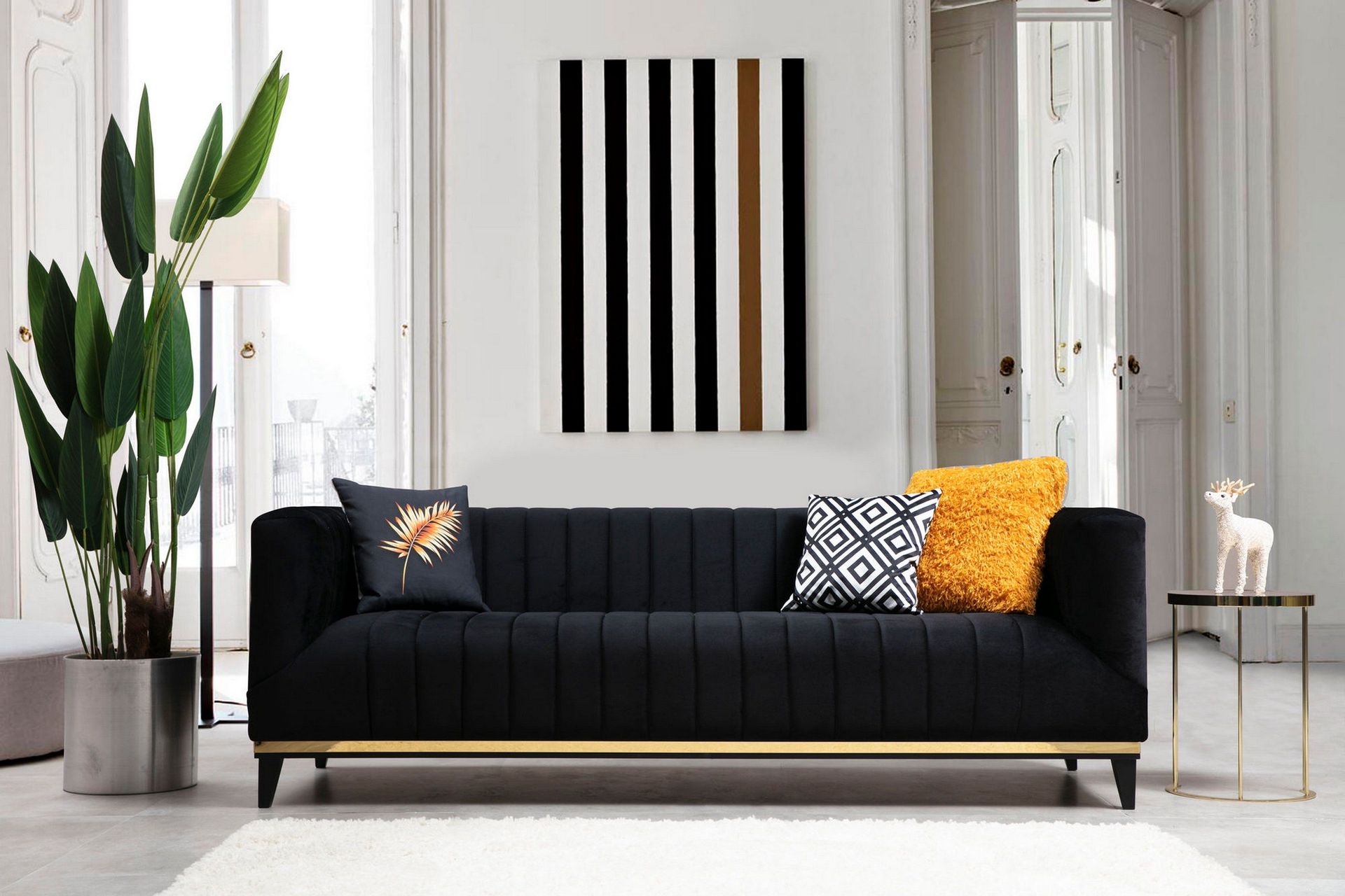 Esquimalt Soffa 3-sits - Svart
