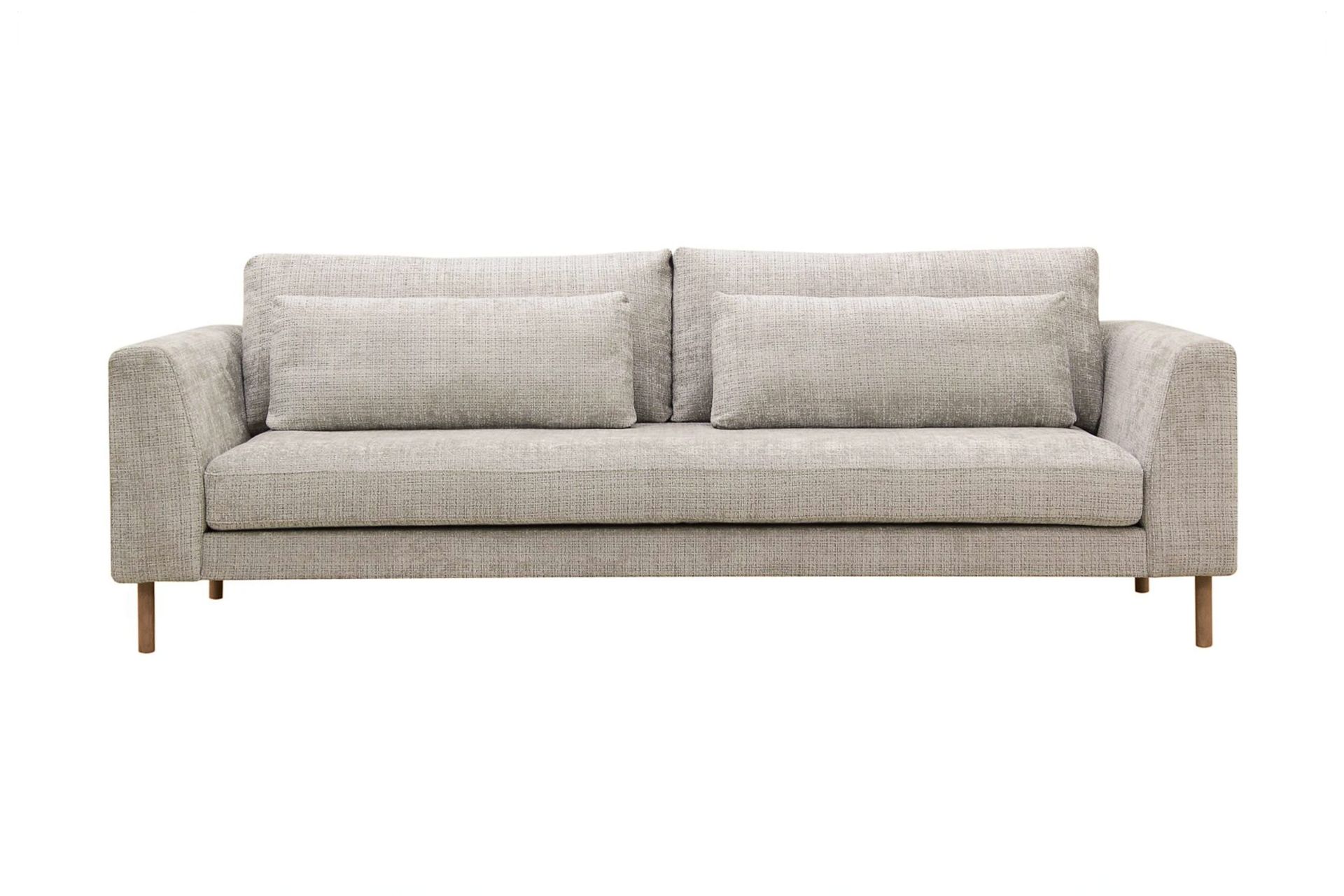 Florenz 3-sits Soffa i Chenille - Gr&aring;/Beige
