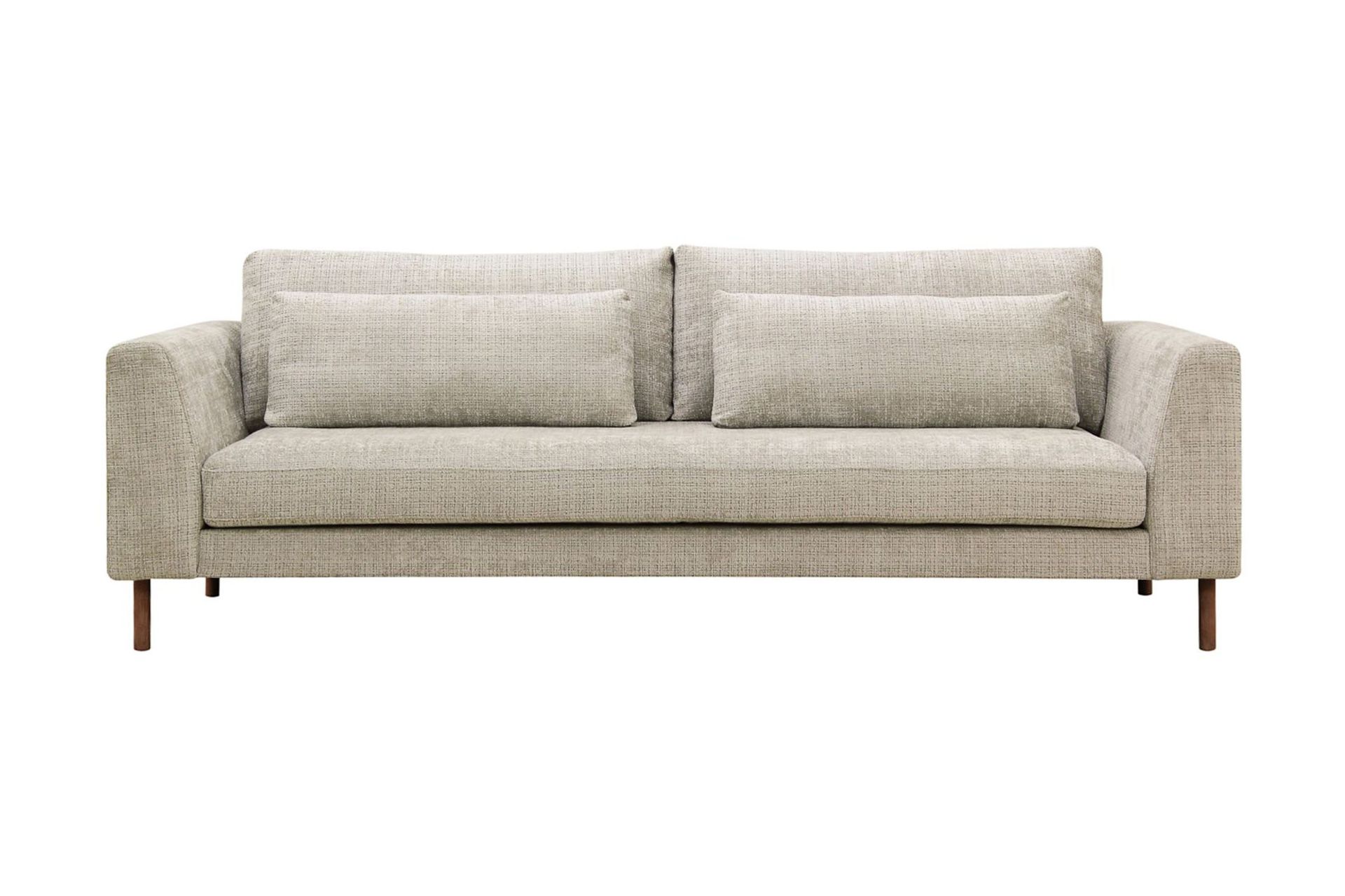 Florenz 3-sits Soffa i Chenille - Gr&aring;/Beige