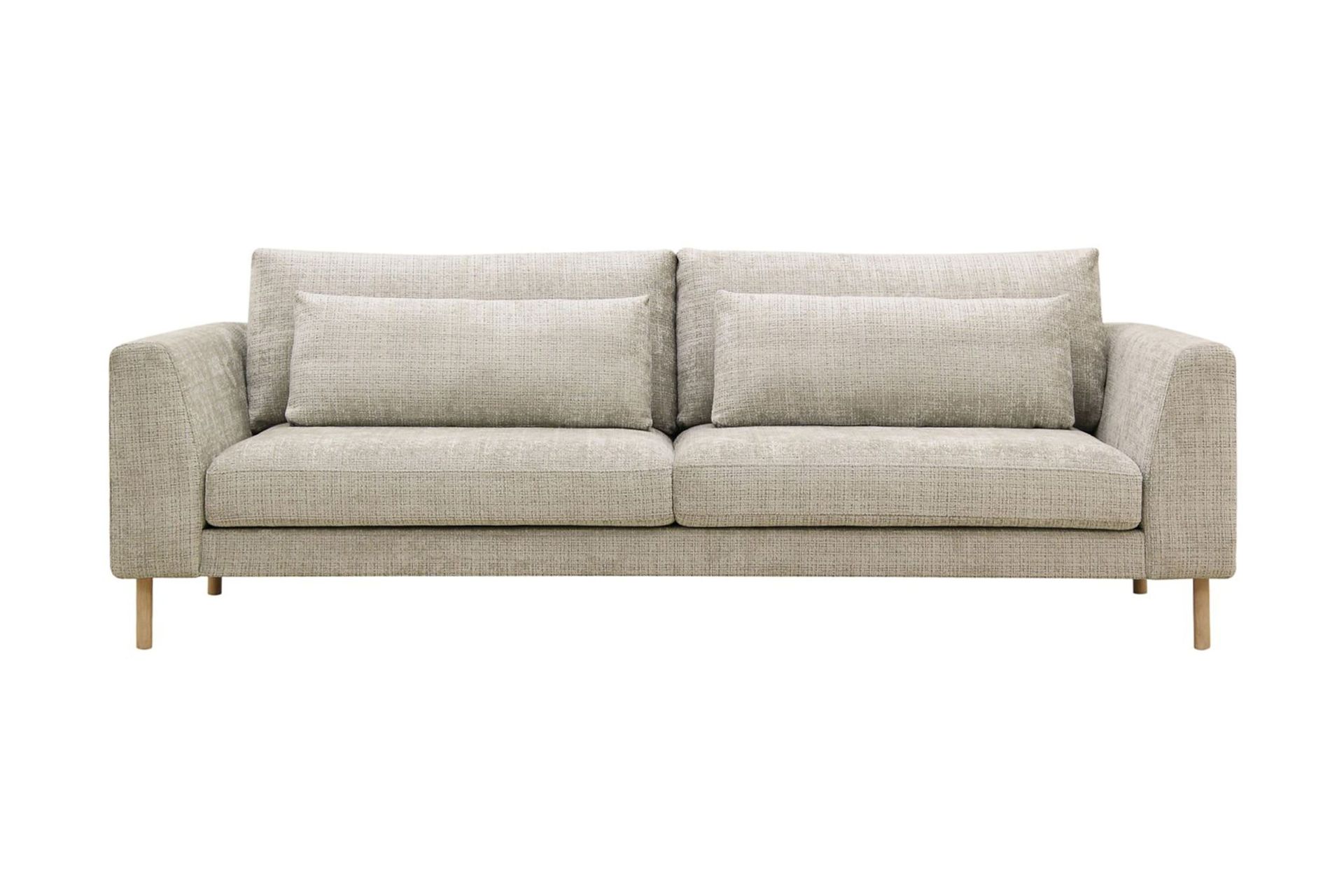 Florenz 3-sits Soffa i Chenille - Gr&aring;/Beige