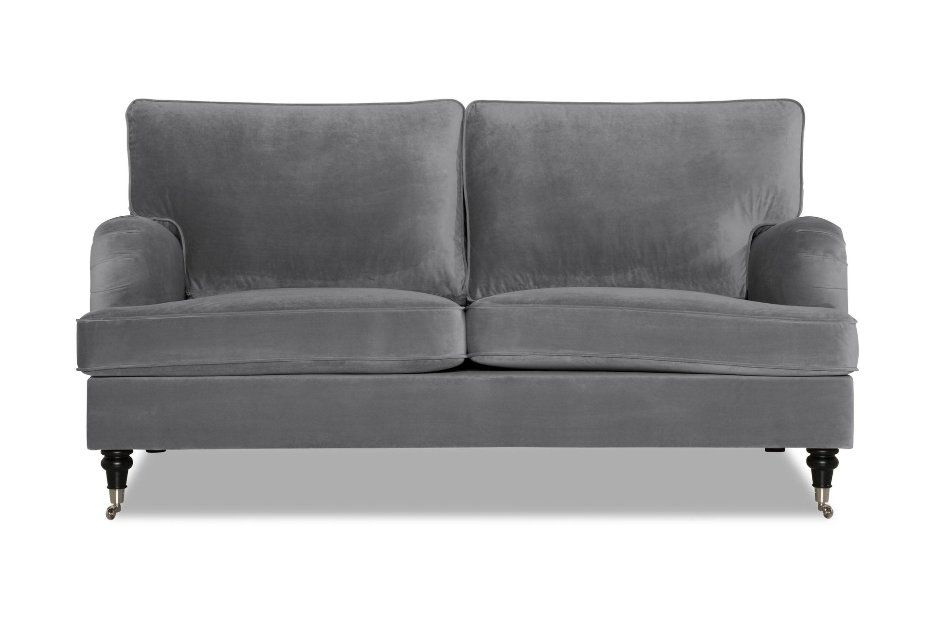 Howard soffa utan divan & sch&auml;slong Bloomington Howard Classic Sammetssoffa 3-sits Vera 2, Gr&aring; Sammet -