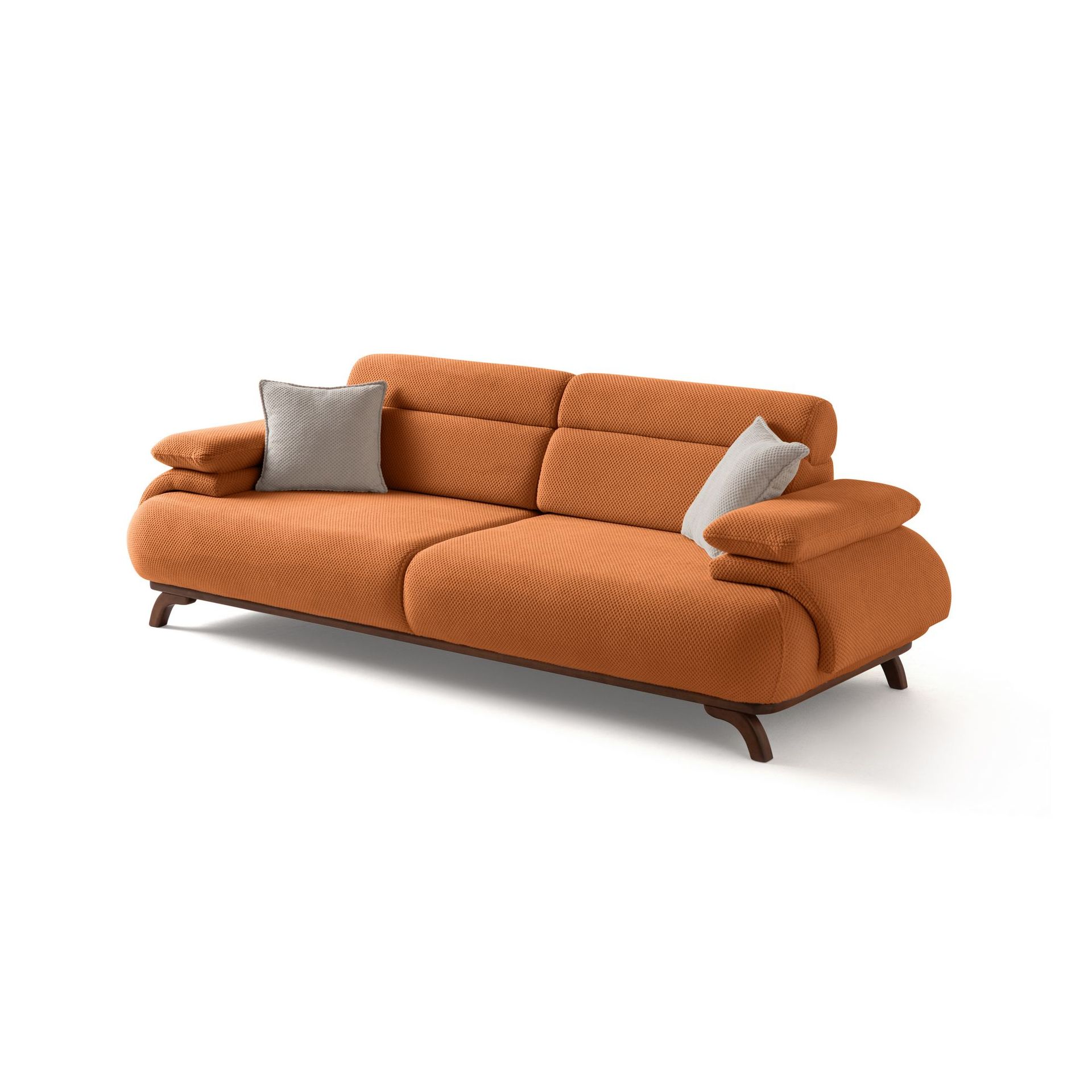 Kelnor 3-sits Soffa 246x81x97 cm - Tegelröd