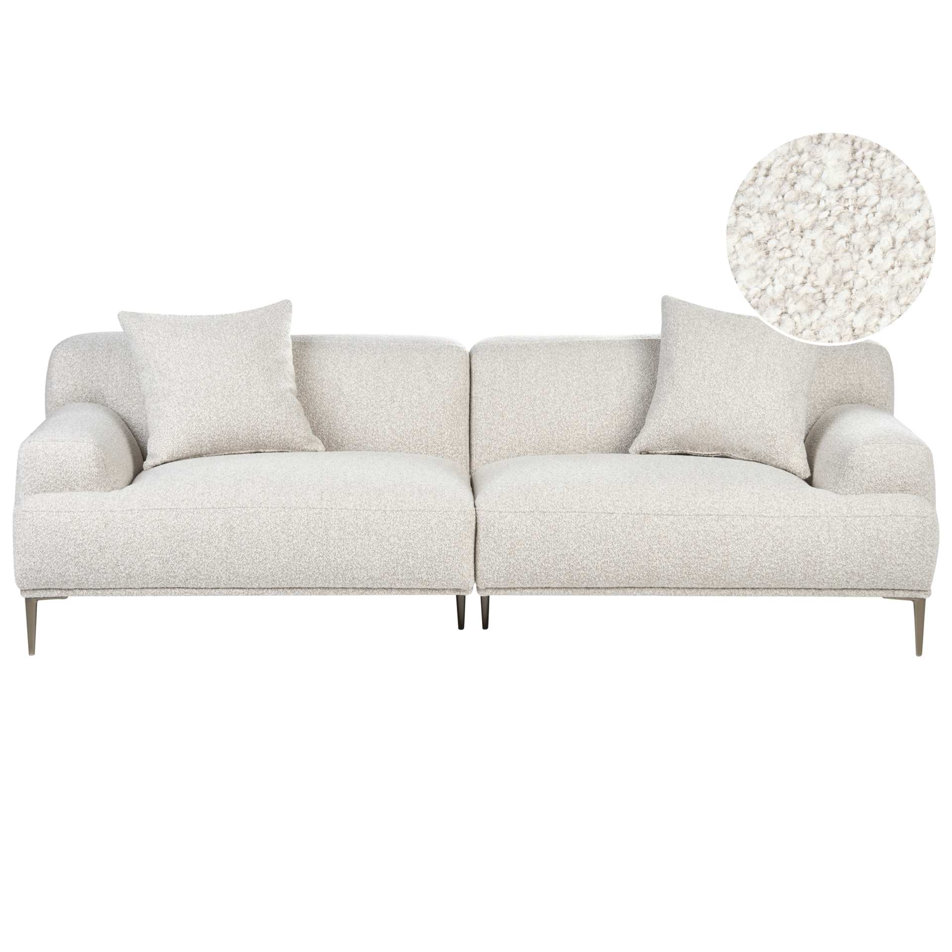 3-sits soffa Matila i Bouclé - Vit