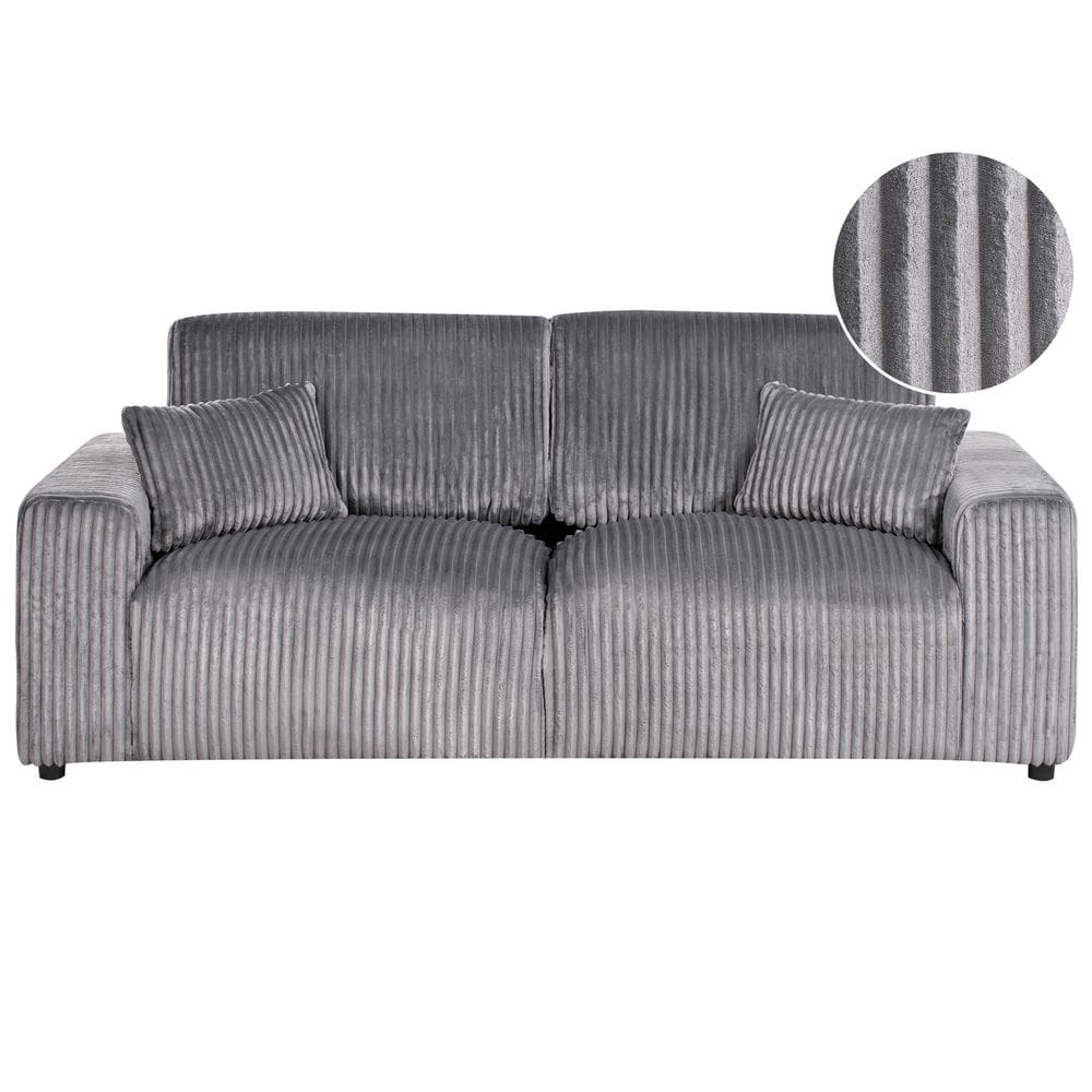 3-sits soffa Sandora - Grå, svart
