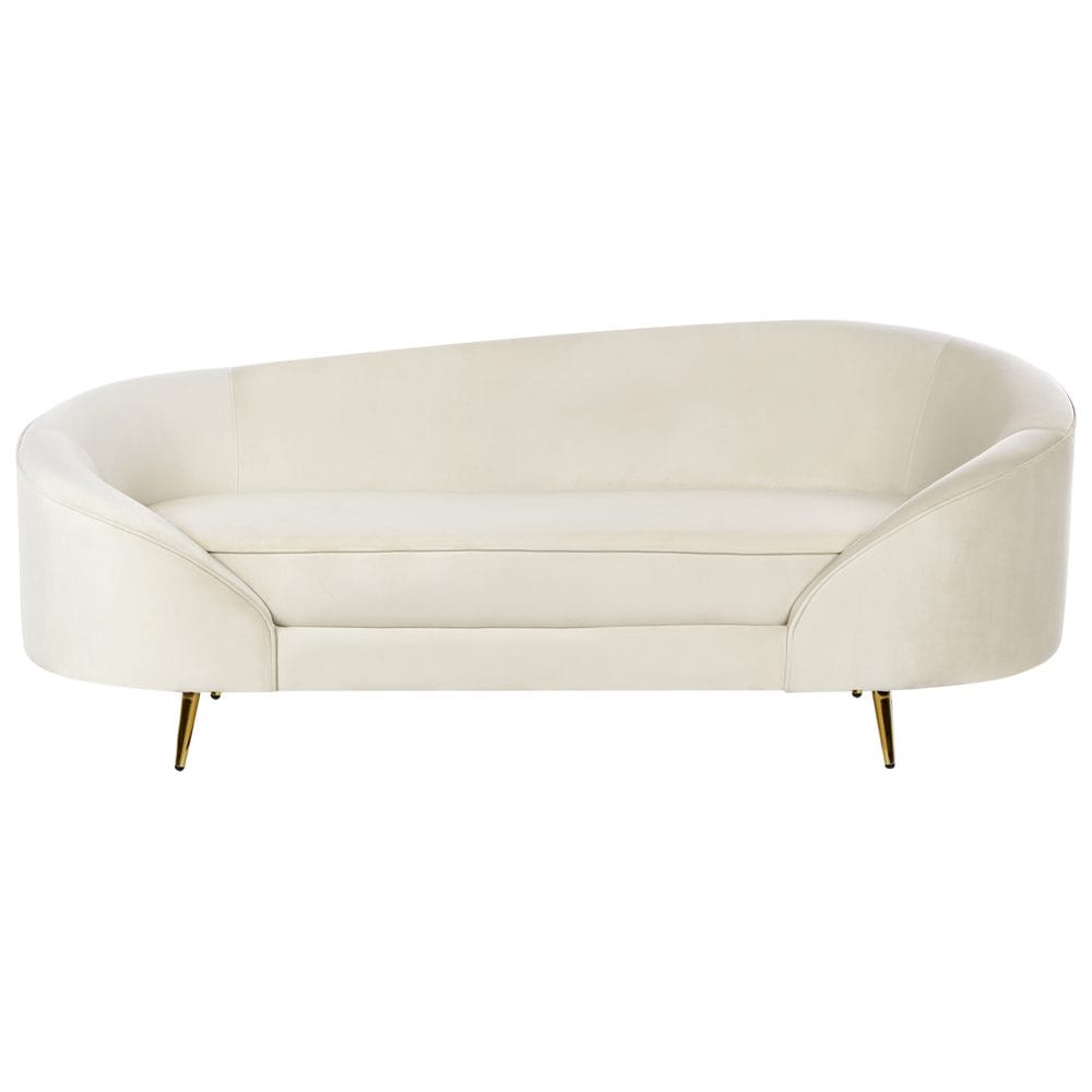 3-sits soffa Savar - Ljusbeige, guld