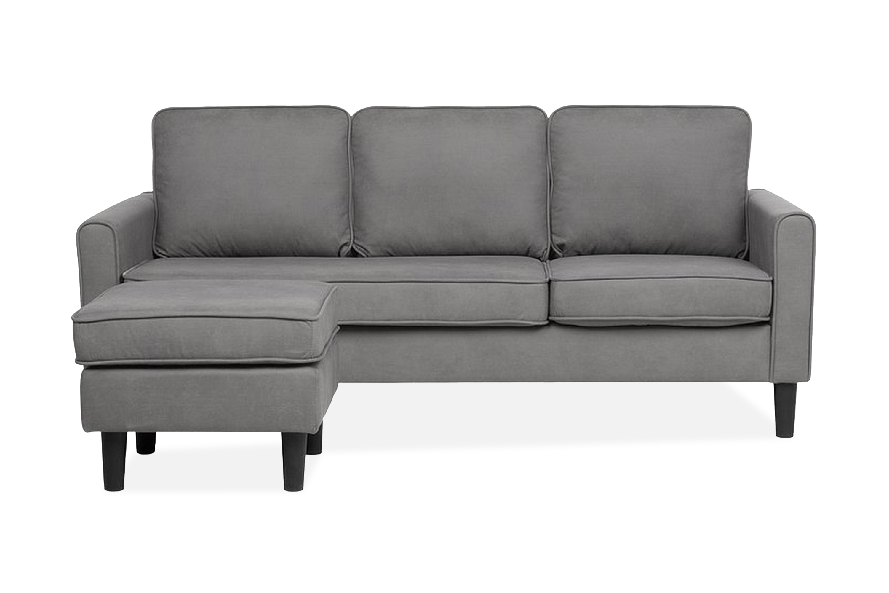 Soffa 2-4 Sits Med Fotpall Avesta Grå