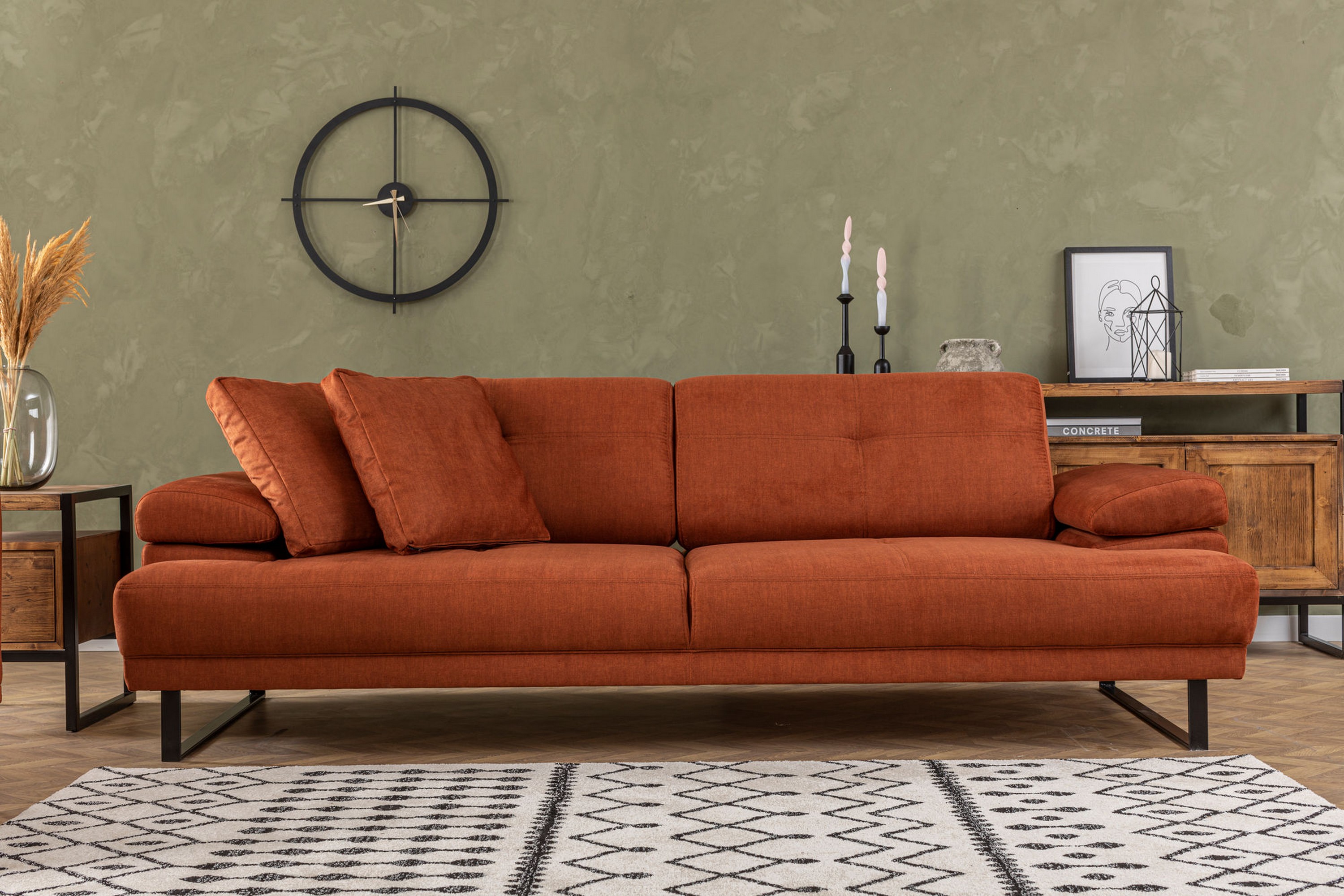 soffa 3-sits caboolture - orange