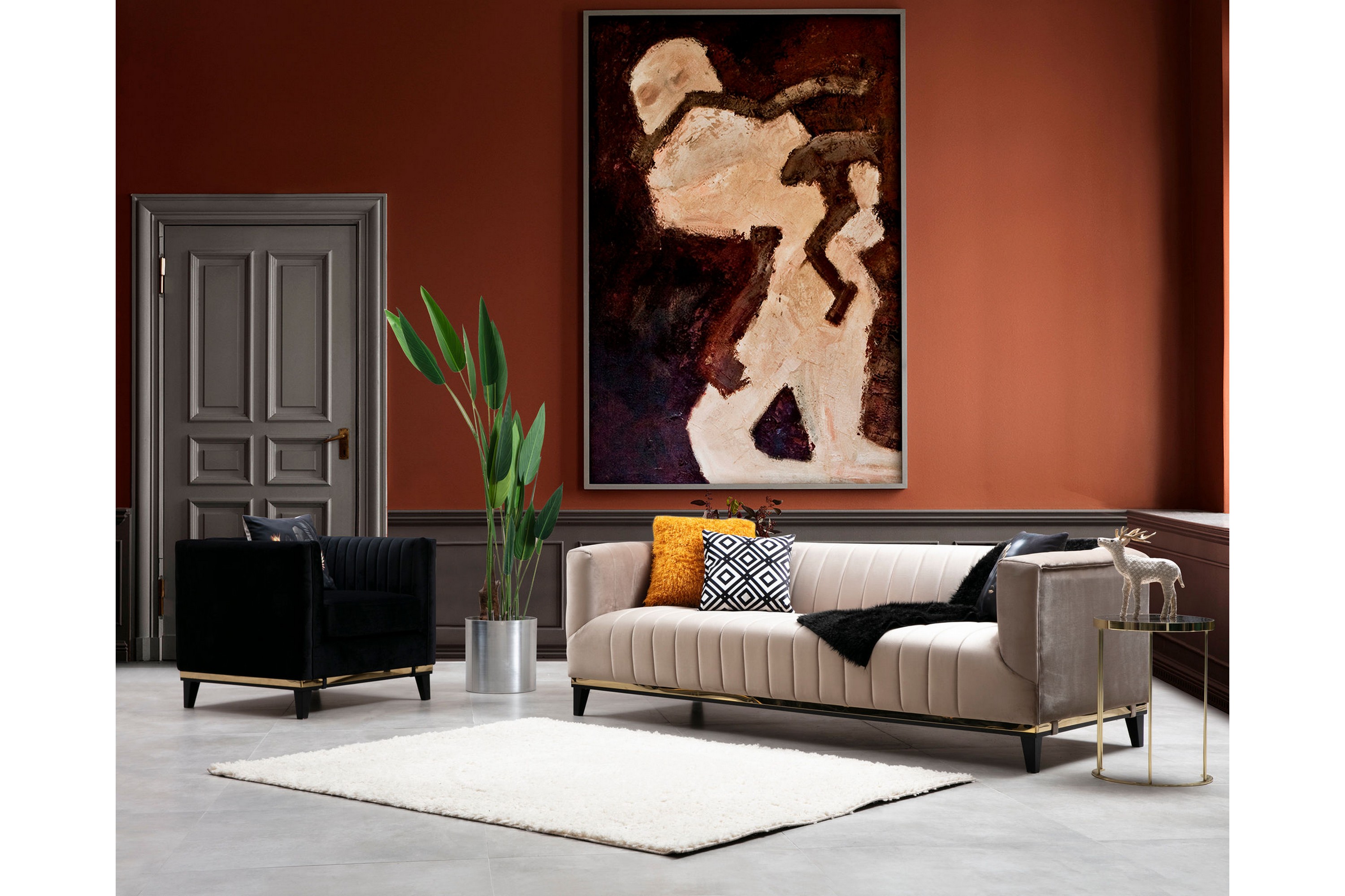 soffa 3-sits coonamble - beige