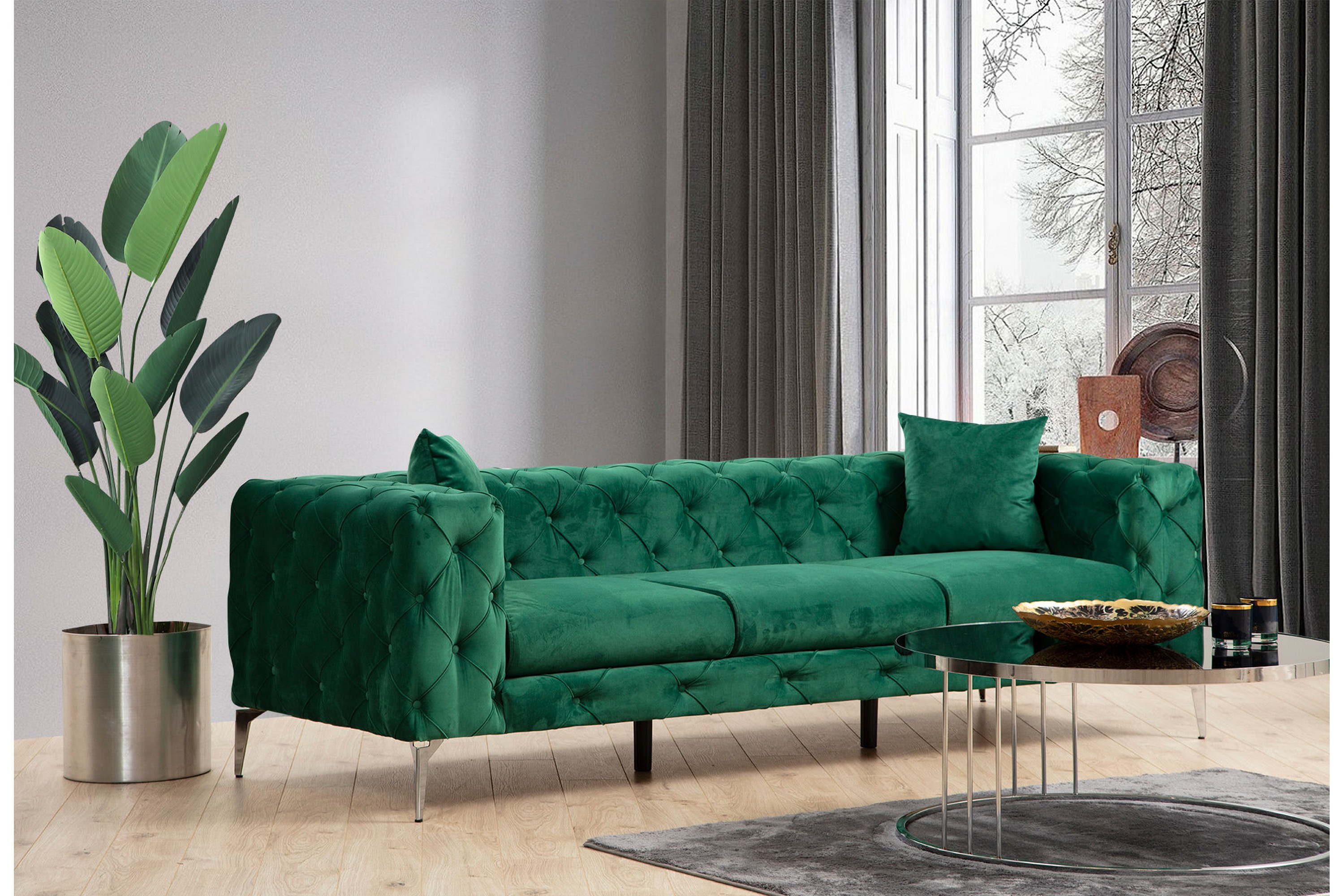 Soffa Canunda 3-sits Grön