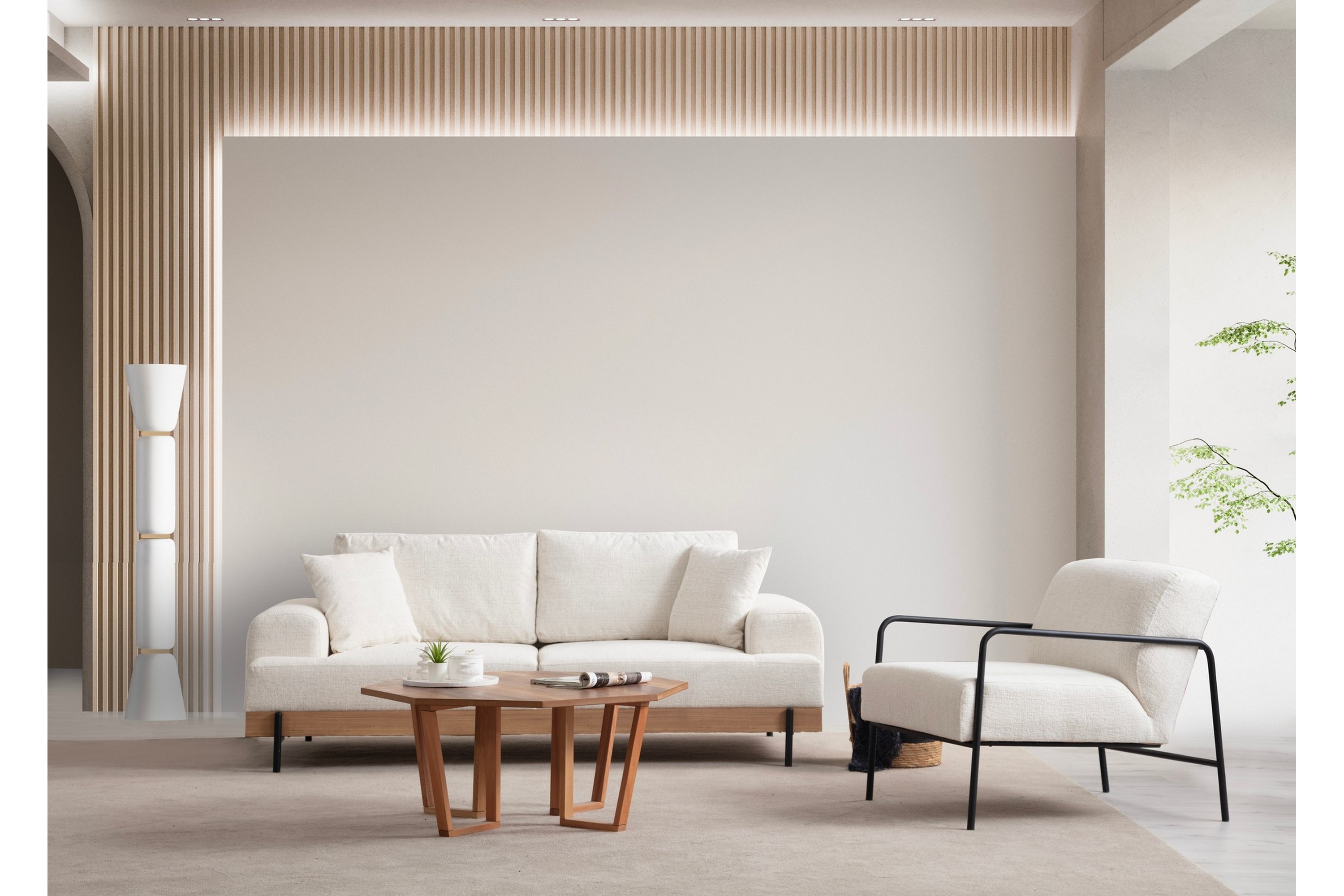 soffa eti 3-sits - vit