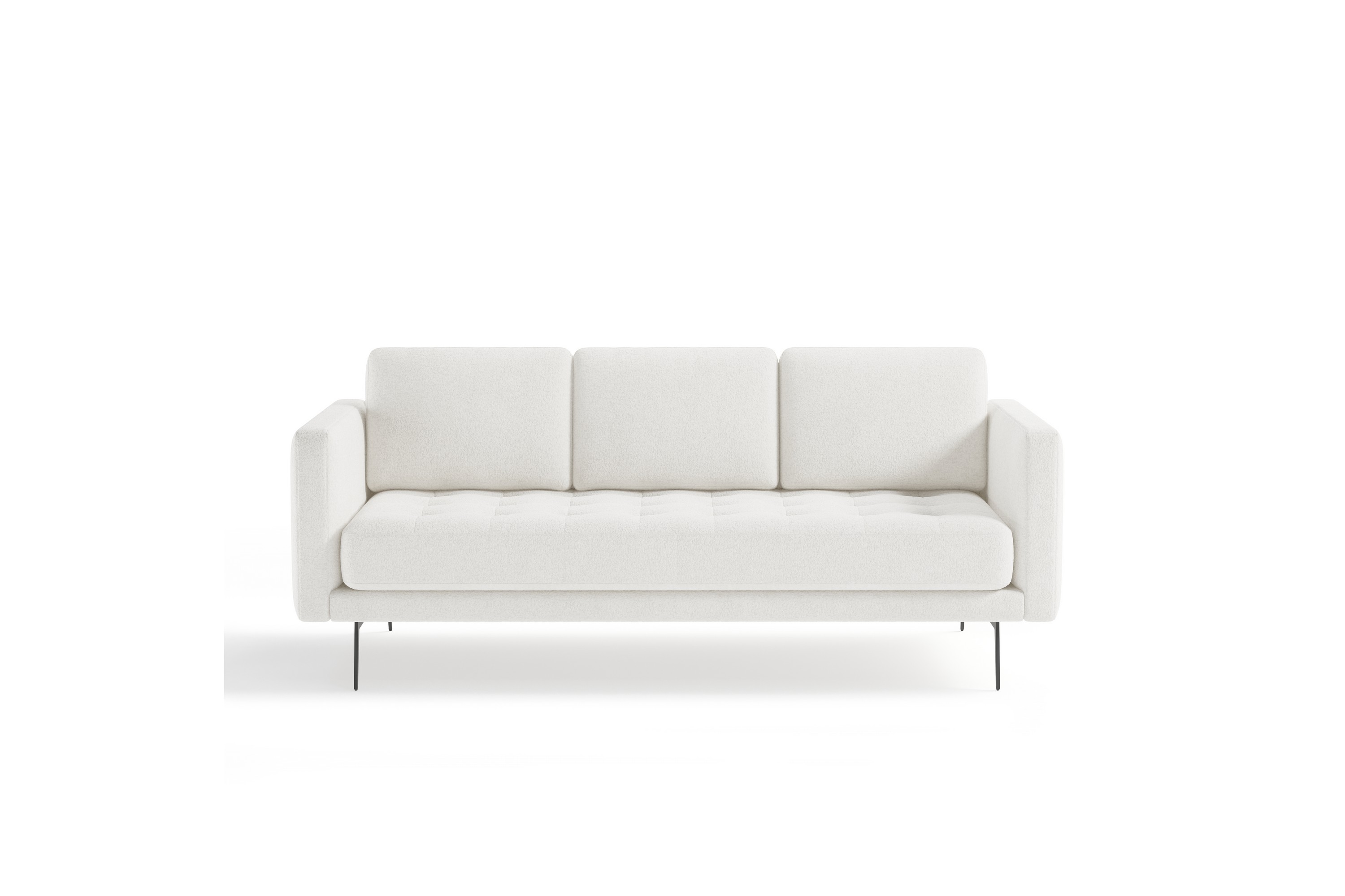 Soffa Samella 3-sits Vit Bouclé