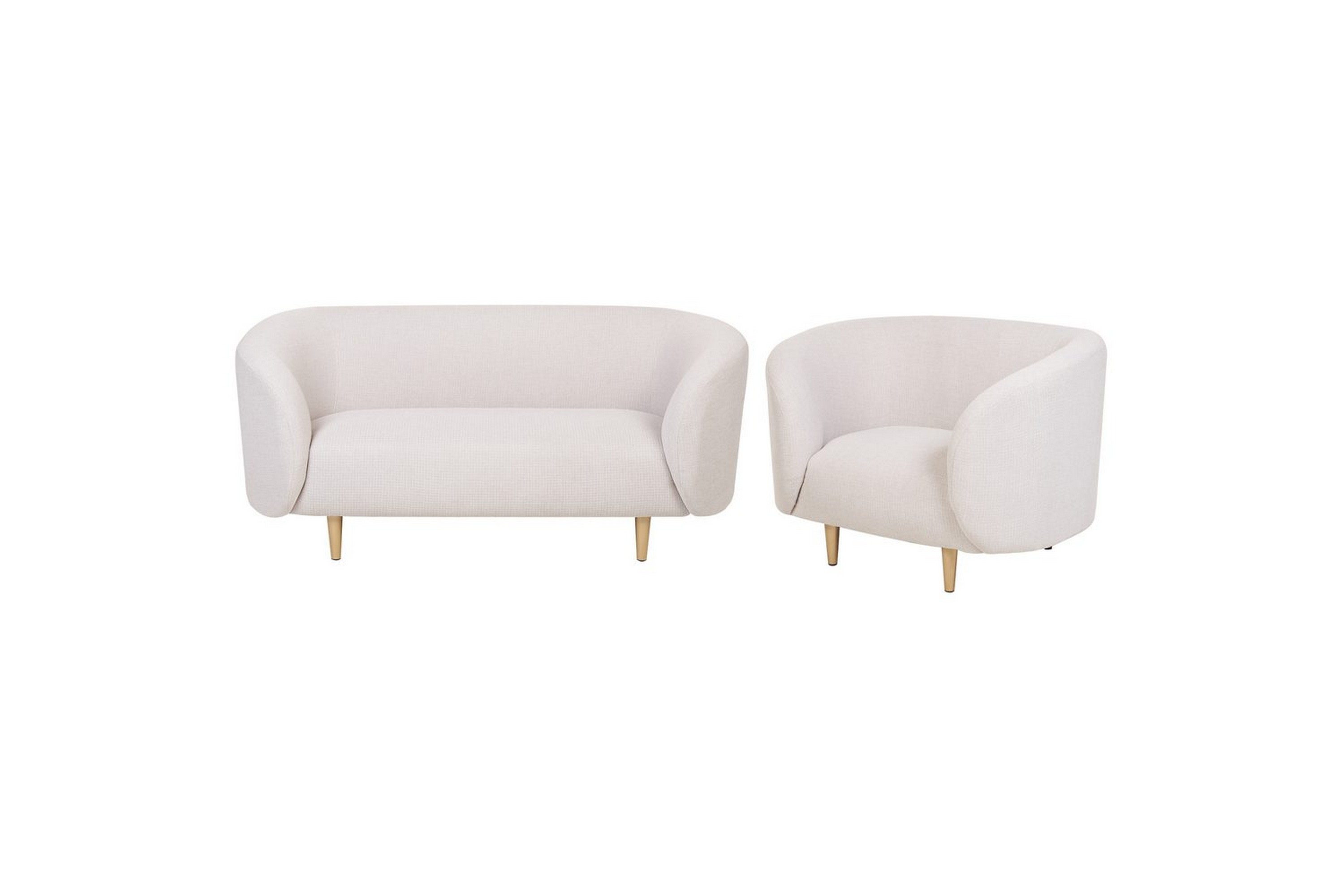 3-sits soffgrupp loen beige/guld - beige/guld