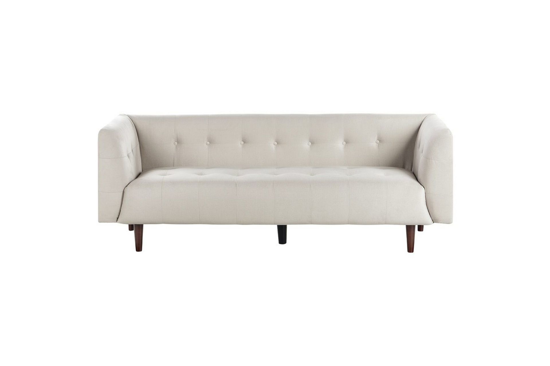 3-sitssoffa Byske Beige, mörkt trä - Beige, mörkt trä