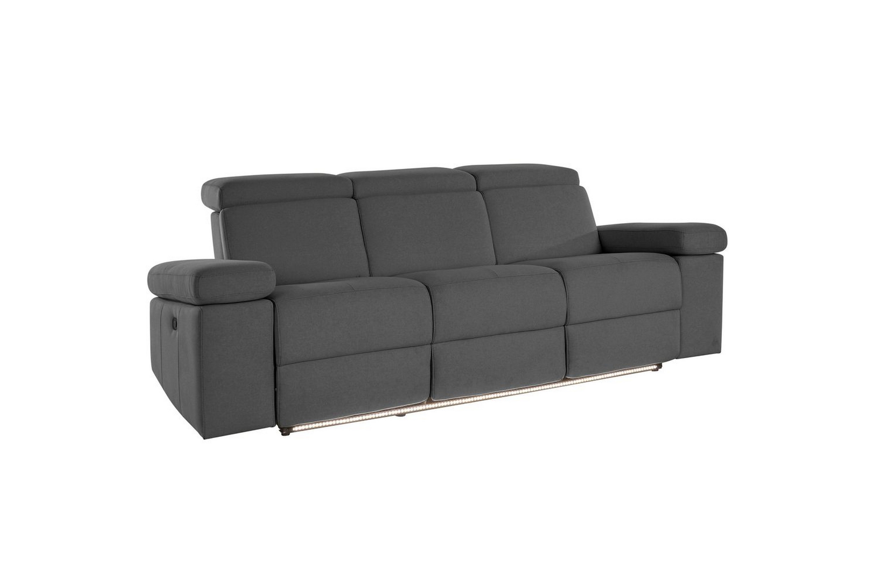 3-sitssoffa rayland grå, sunday tyg, manuell vilstol - grå, sunday tyg, manuell vilstol