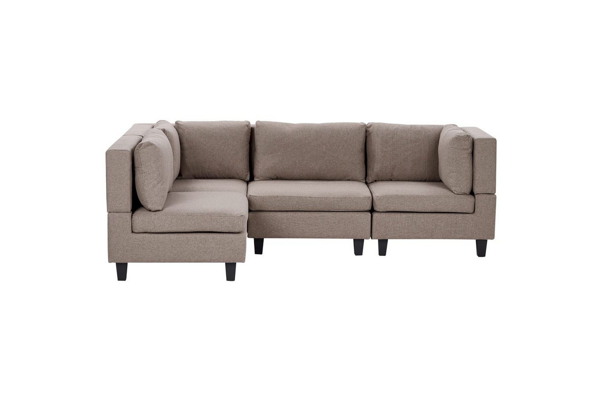 4-sits Hörnsoffa Unstad Brun/Svart, Högervänd, Polyester - Brun/Svart, Högervänd, Polyester