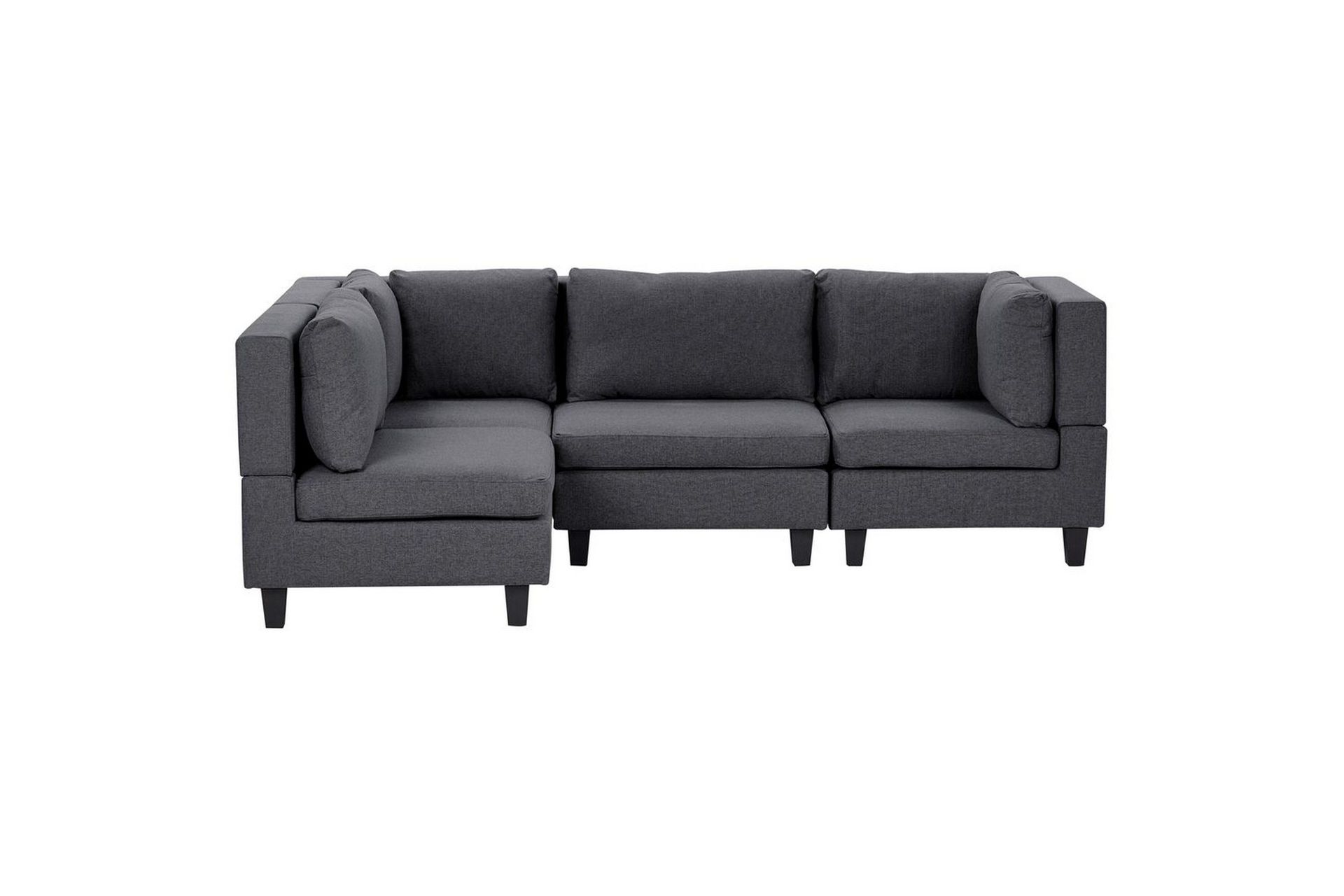 4-sits Hörnsoffa Unstad Grå, Högervänd, Polyester - Grå, Högervänd, Polyester