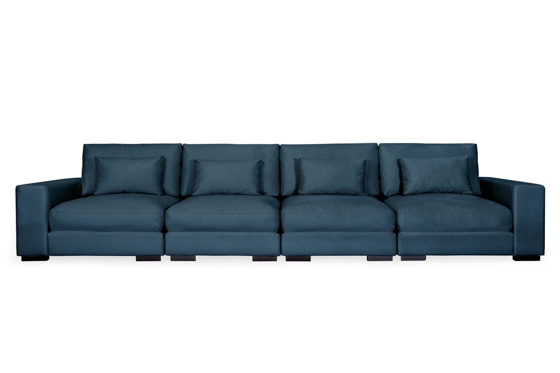 Dubai 4-sits soffa sammet Extra Djup - Bl&aring;