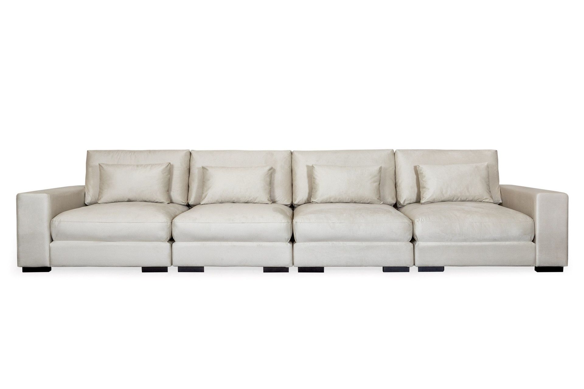 Dubai 4-sits soffa sammet Extra Djup - Vit