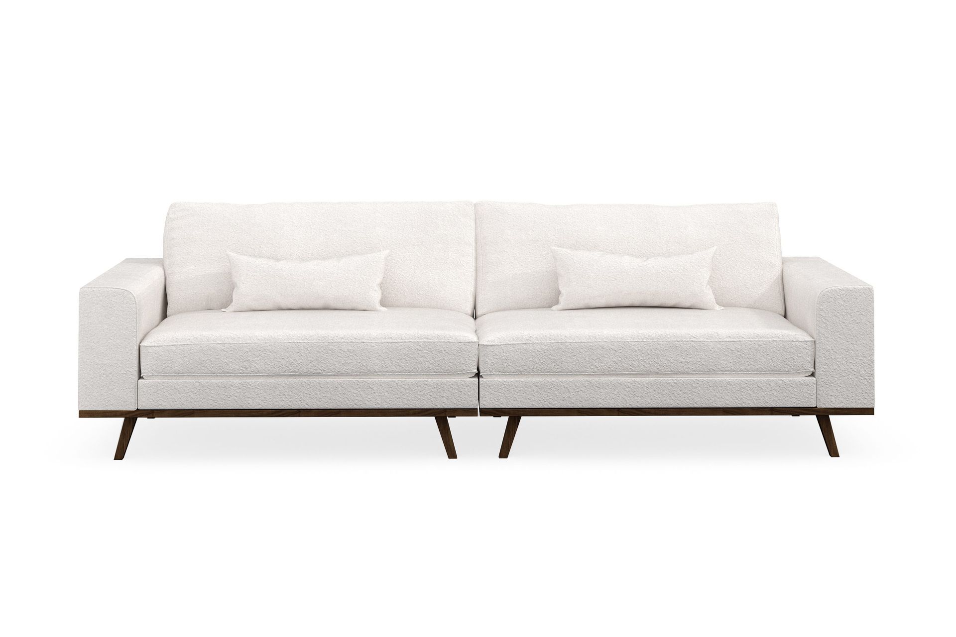Copenhagen 4-sits Soffa i Boucl&eacute; - Vit