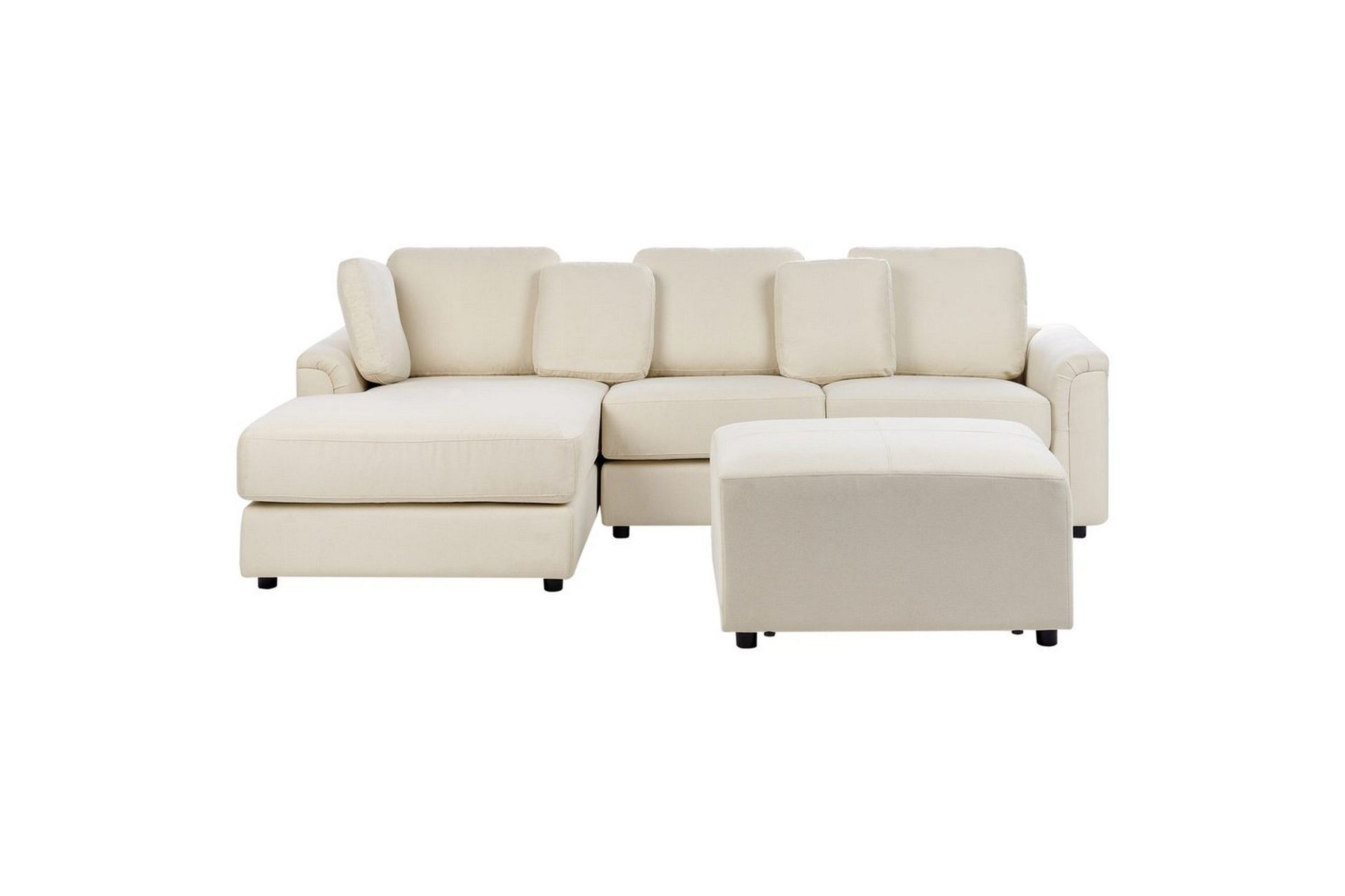4-sitssoffa Kohlo Beige/svart, H&ouml;gerv&auml;nd - Beige/svart, H&ouml;gerv&auml;nd