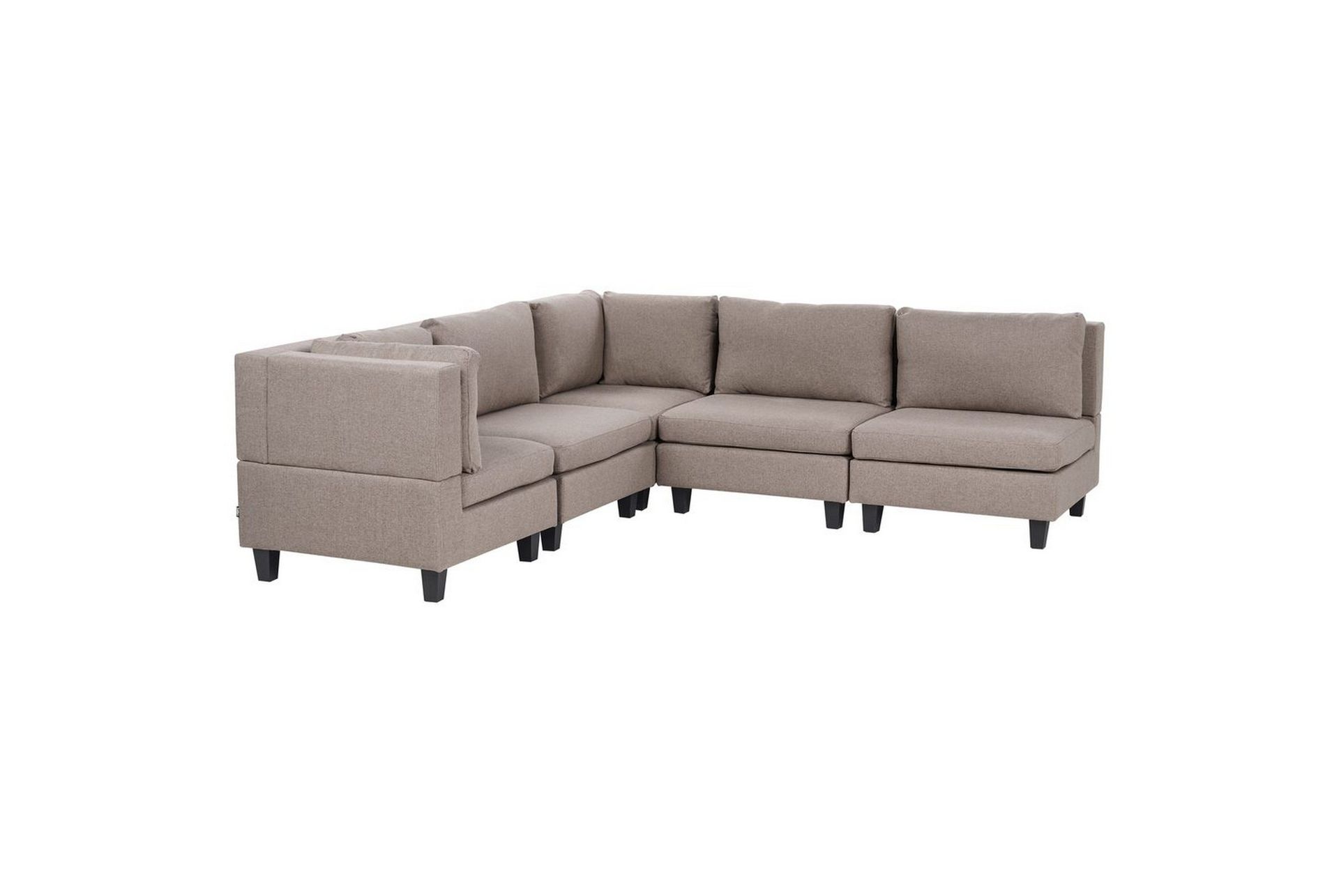 5-sits Hörnsoffa Unstad Brun/Svart, Högervänd, Polyester - Brun/Svart, Högervänd, Polyester