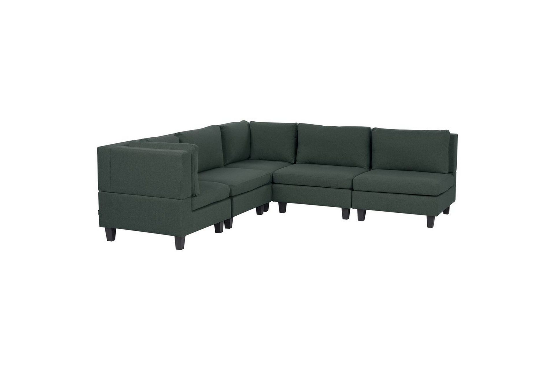 5-sits Hörnsoffa Unstad Grön/Svart, Högervänd, Polyester - Grön/Svart, Högervänd, Polyester
