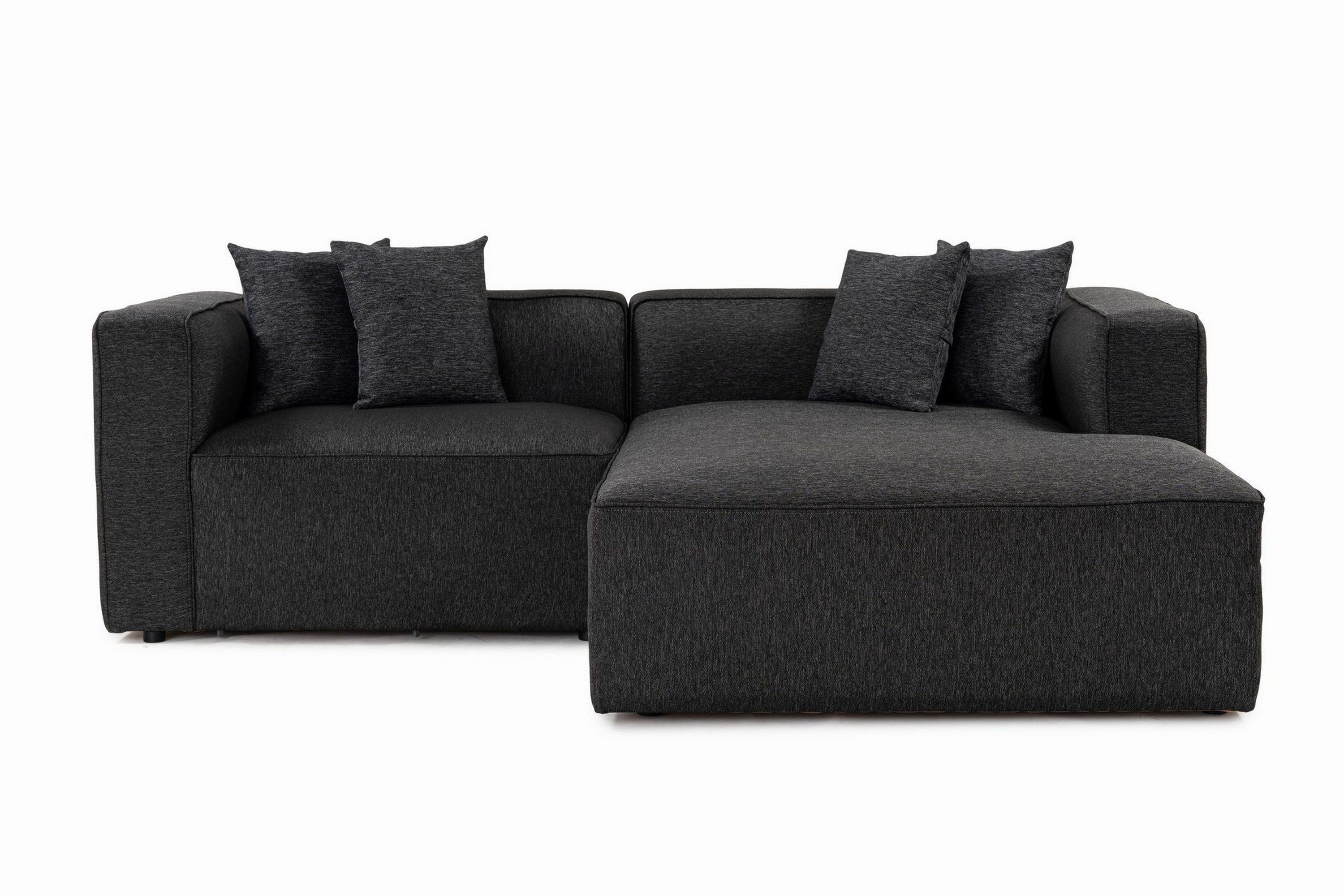 abbas 4-sits soffa med divan - antracit