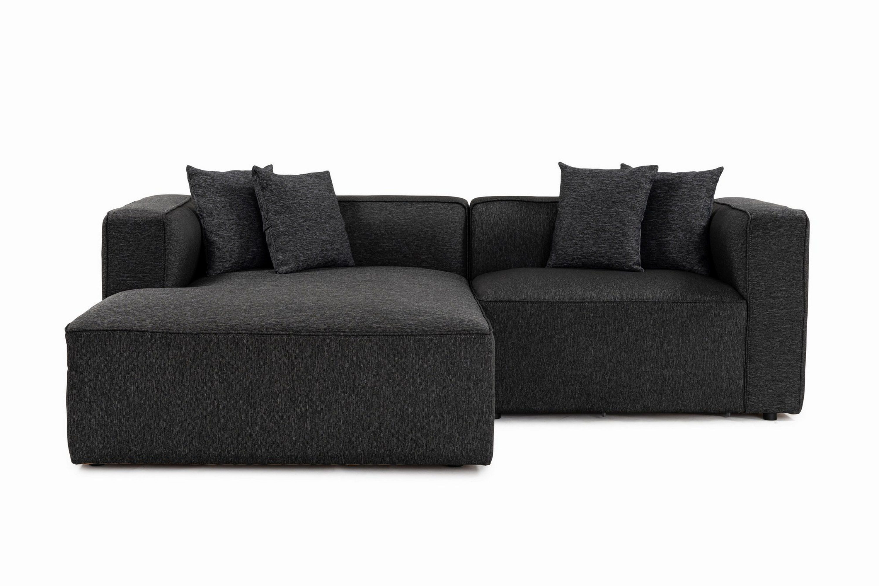 abbas 4-sits soffa med divan - antracit