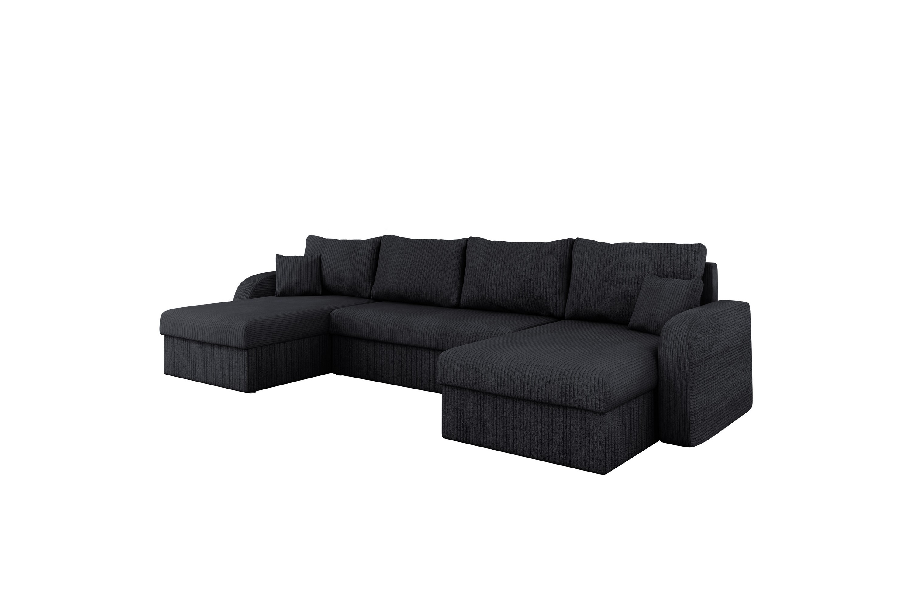 alvared soffa dubbeldivan 4-sits - svart