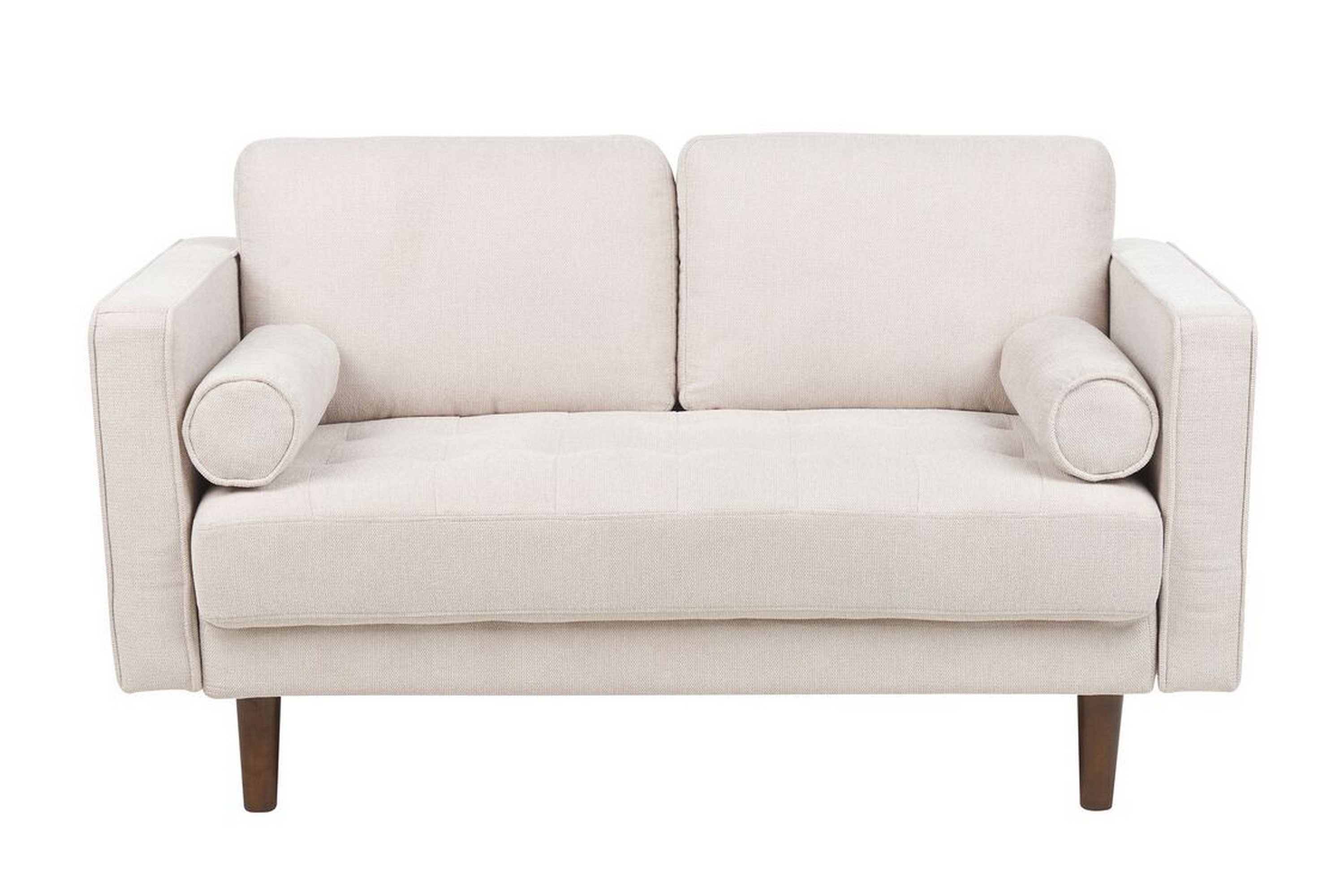 Babur Soffa 2-sits Beige/Mörkt trä