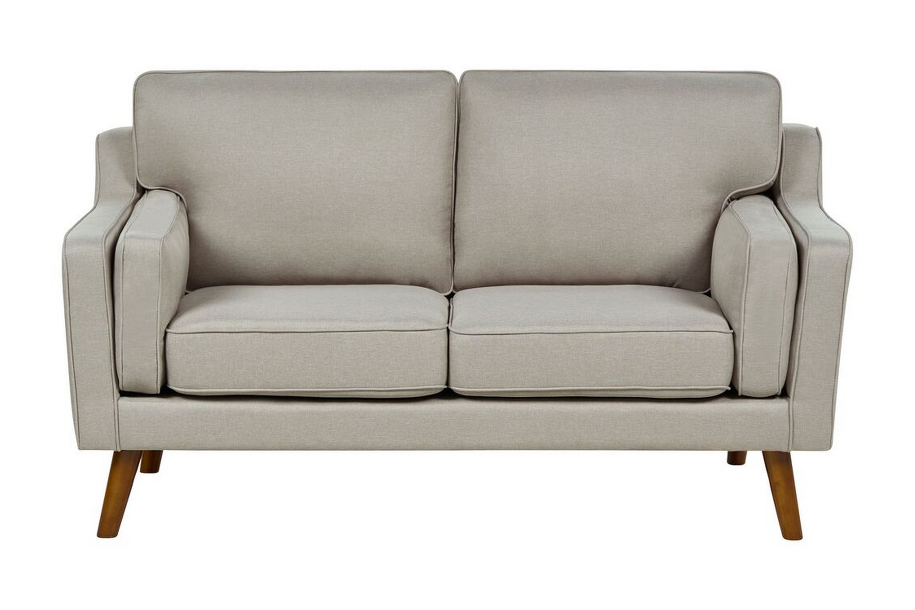 Bertha Soffa 2-sits Beige/Mörkt trä