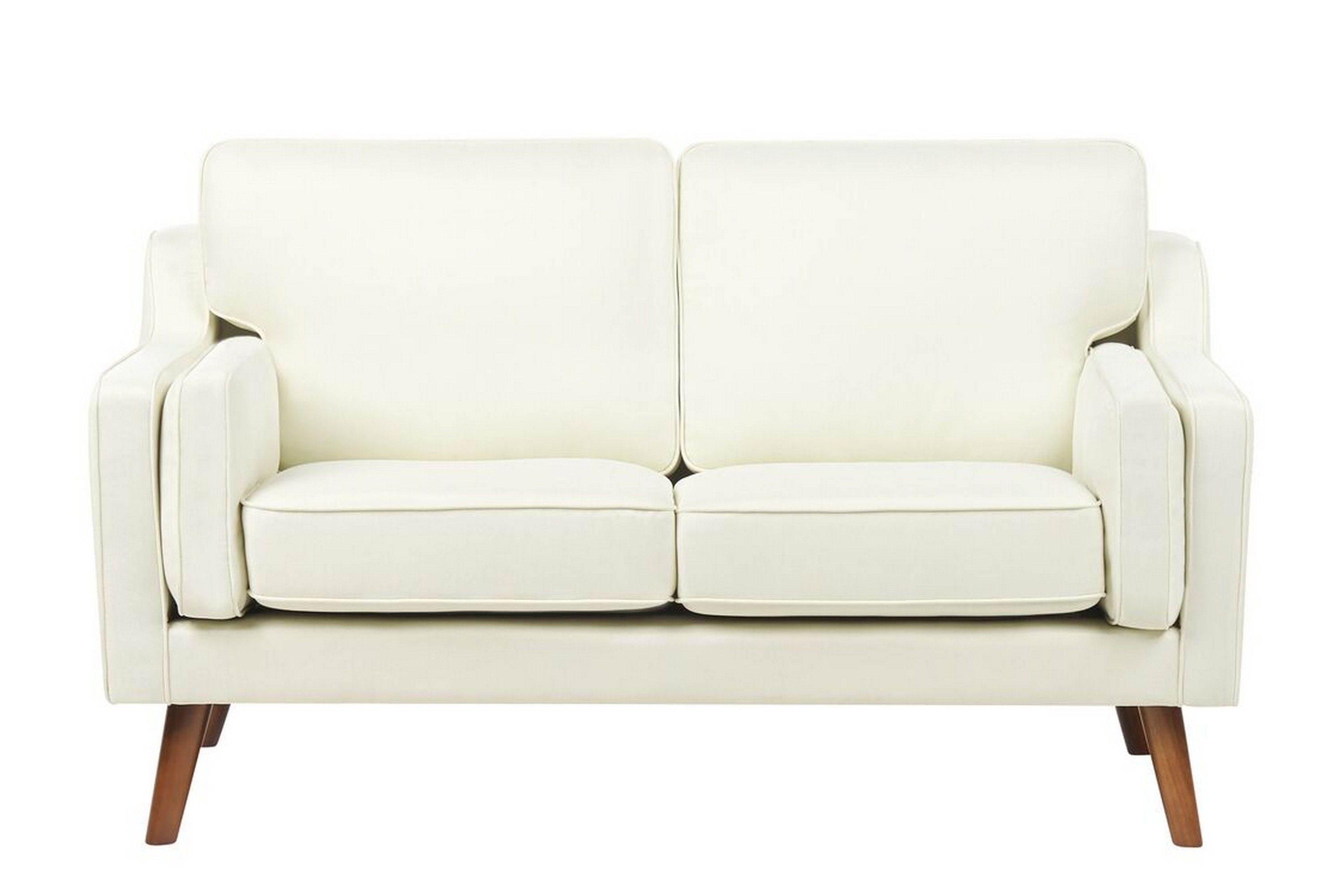 Bertha Soffa 2-sits Vit/Ljust trä