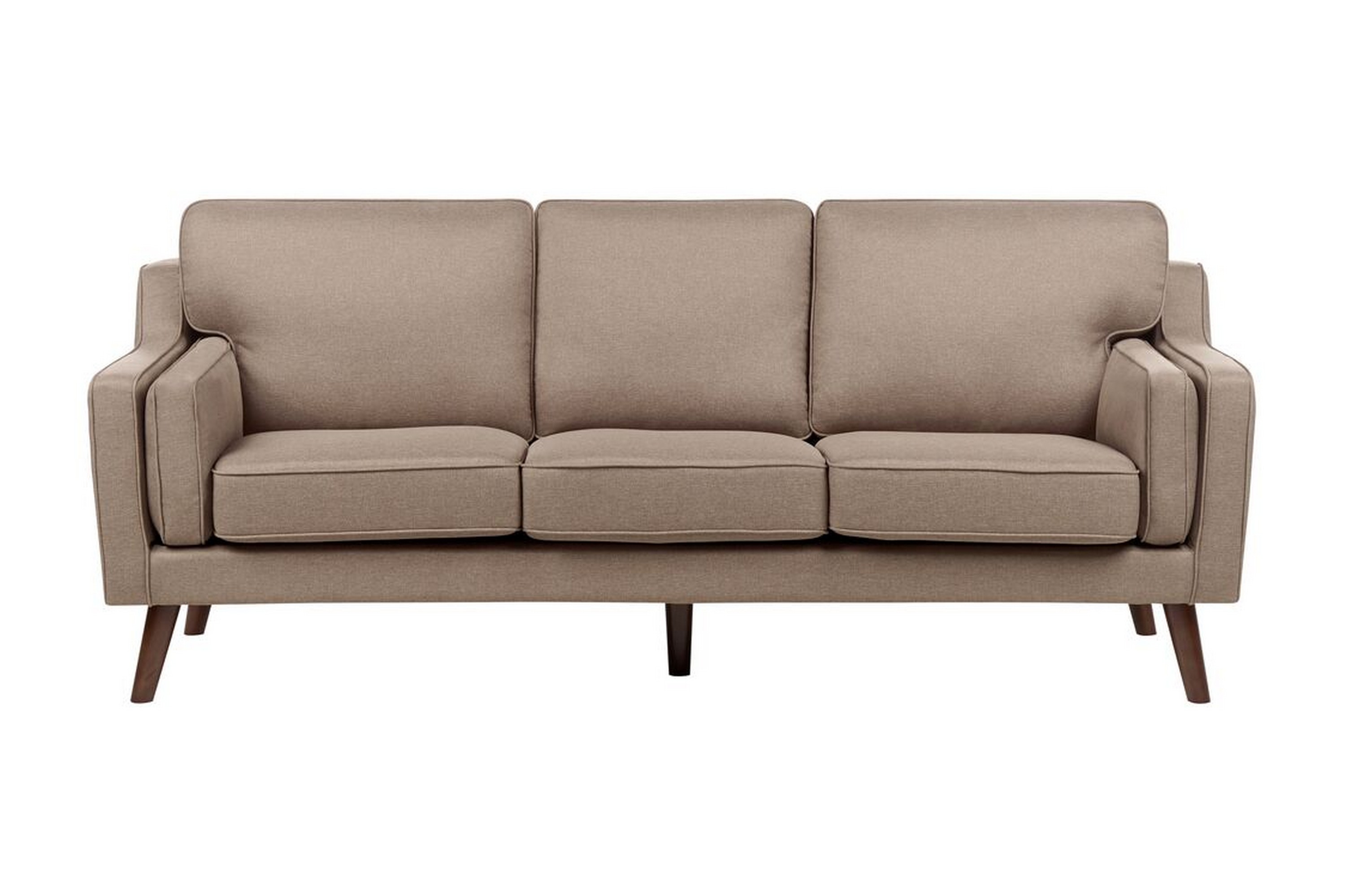 Bertha Soffa 3-sits Brun/Ljust trä