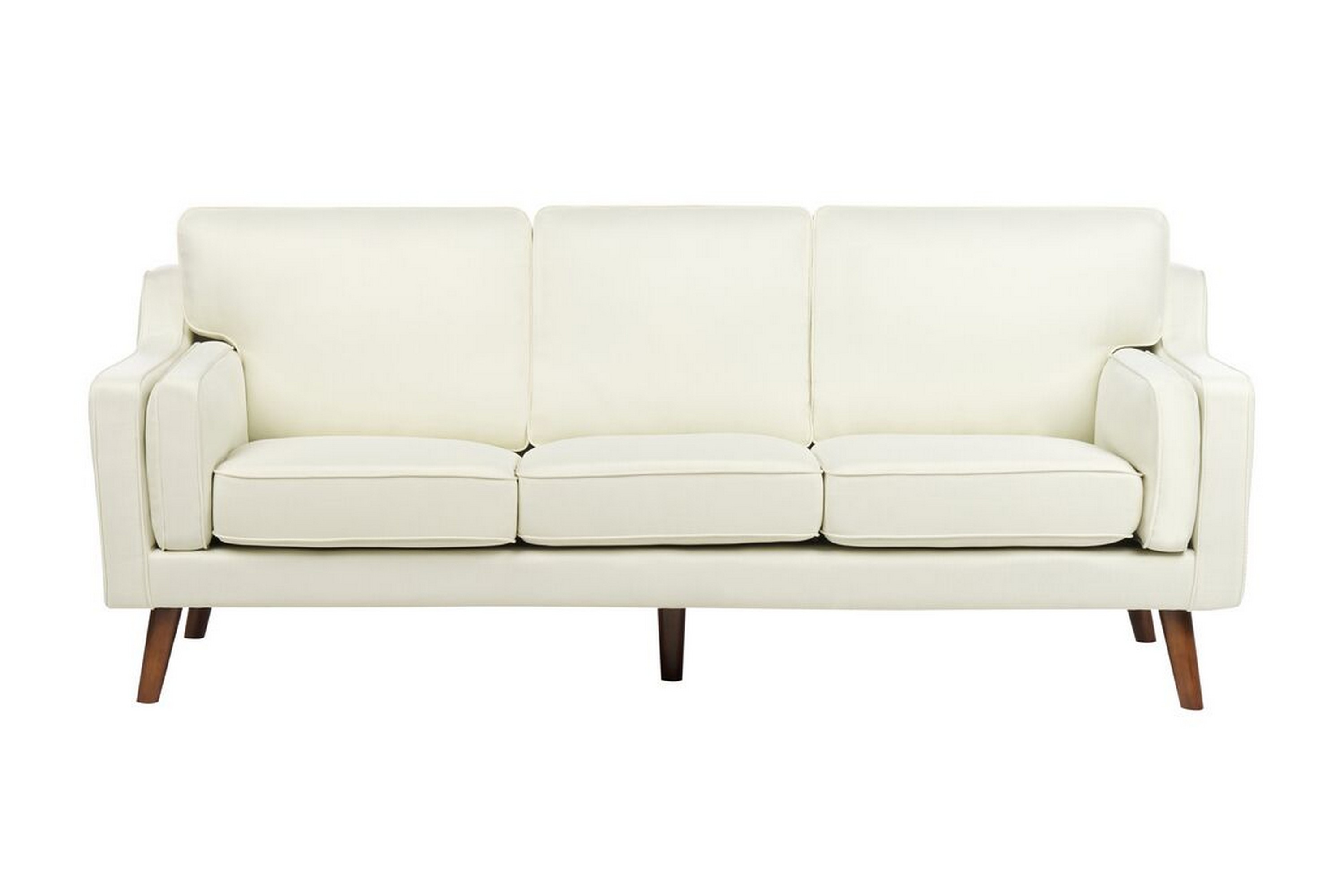 Bertha Soffa 3-sits Vit/Ljust trä
