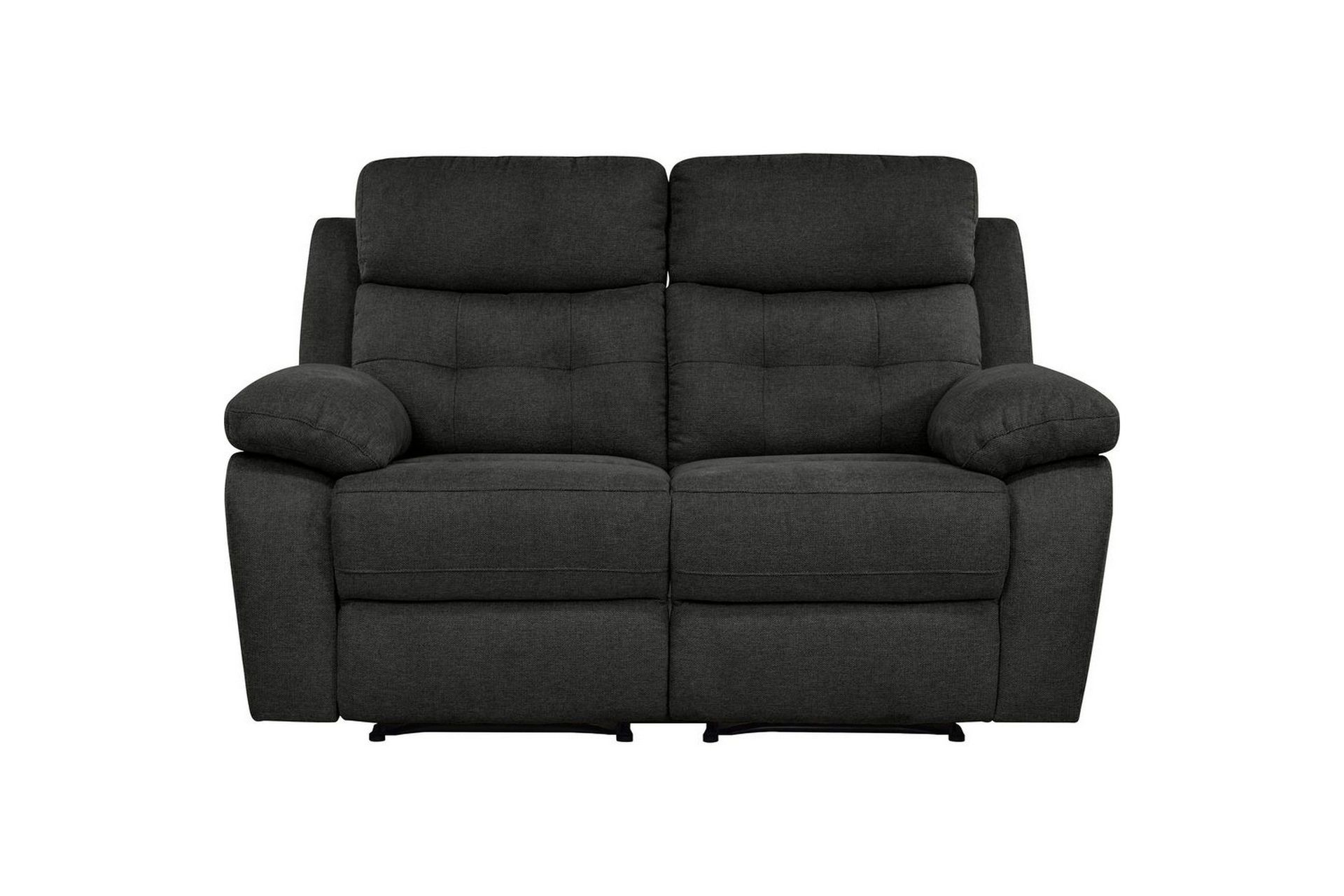 2-sitssoffa Lannilis Antracit, Tyg/Tr&auml;/Metall - Antracit, Tyg/Tr&auml;/Metall