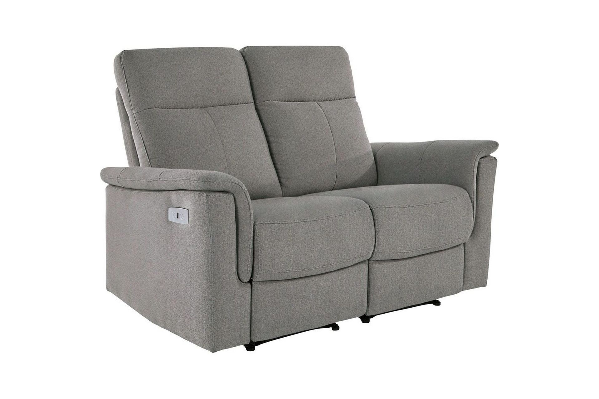 2-sitssoffa Southbrook Ljusgr&aring;, Tyg/Tr&auml;/Metall, Elektrisk vilstol - Ljusgr&aring;, Tyg/Tr&auml;/Metall, Elektrisk vilstol