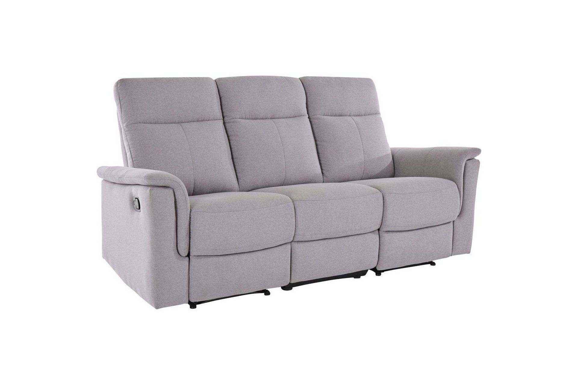 3-sitssoffa Southbrook Ljusgr&aring;, Tyg/Tr&auml;/Metall, Manuell vilstol - Ljusgr&aring;, Tyg/Tr&auml;/Metall, Manuell vilstol