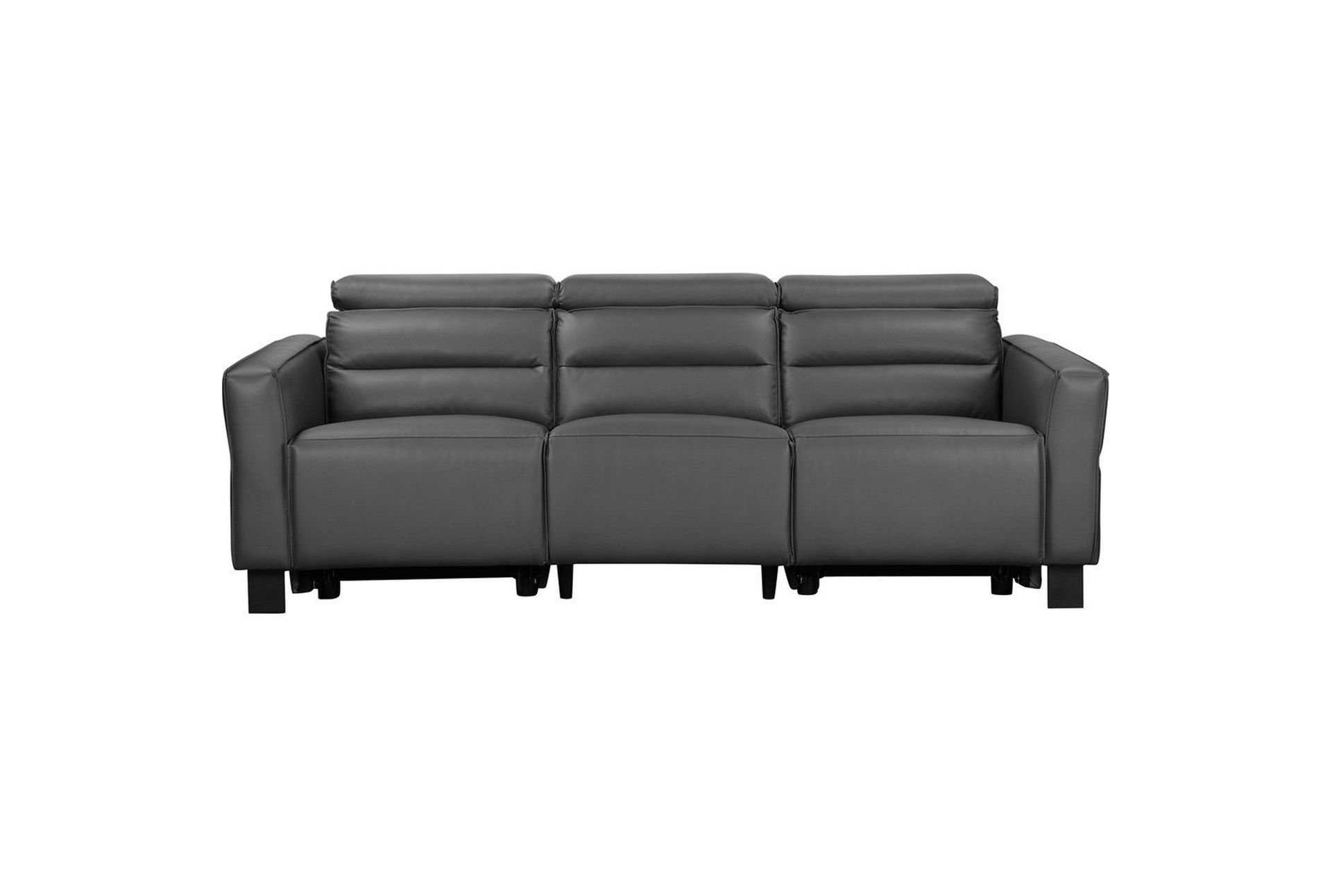 Carpari Djup 3-sits Biosoffa 224 cm med Recliner i Konstl&auml;der - Antracit