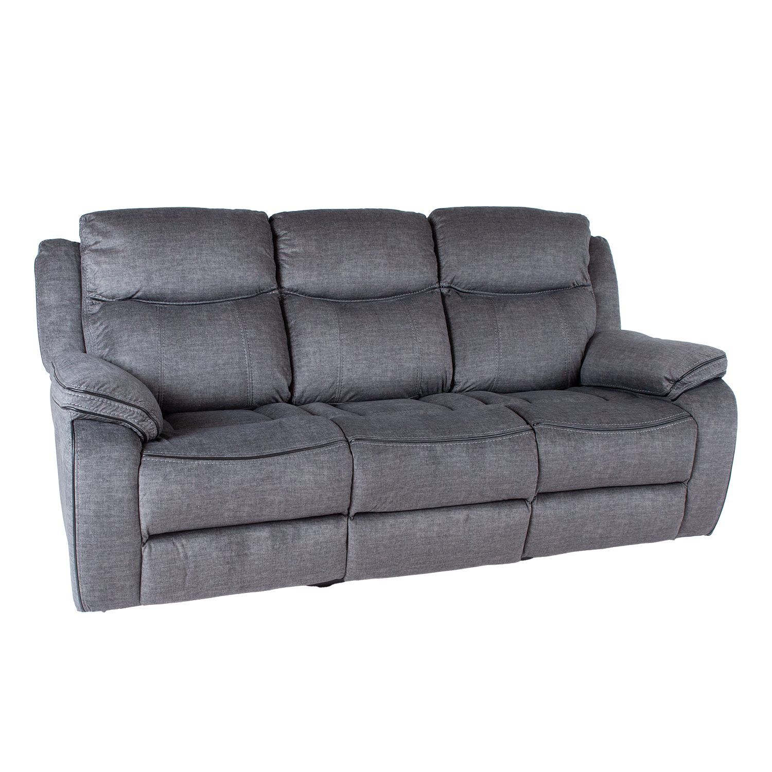 Reclinersoffa Iskmar 3-sits med manuell mekanism - Gr&aring;