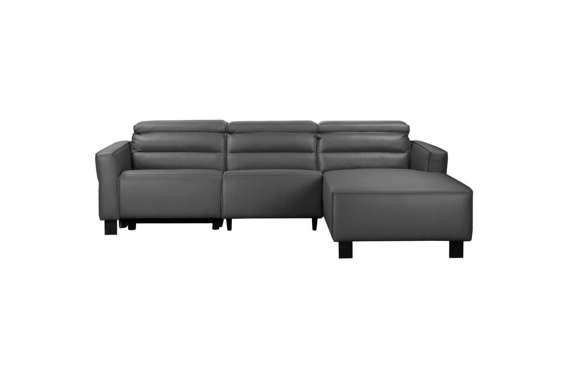 Reclinersoffa med hörn Loft24 Carpari Reclinersoffa 3-sits Grey Right-faced Belfast fabric -