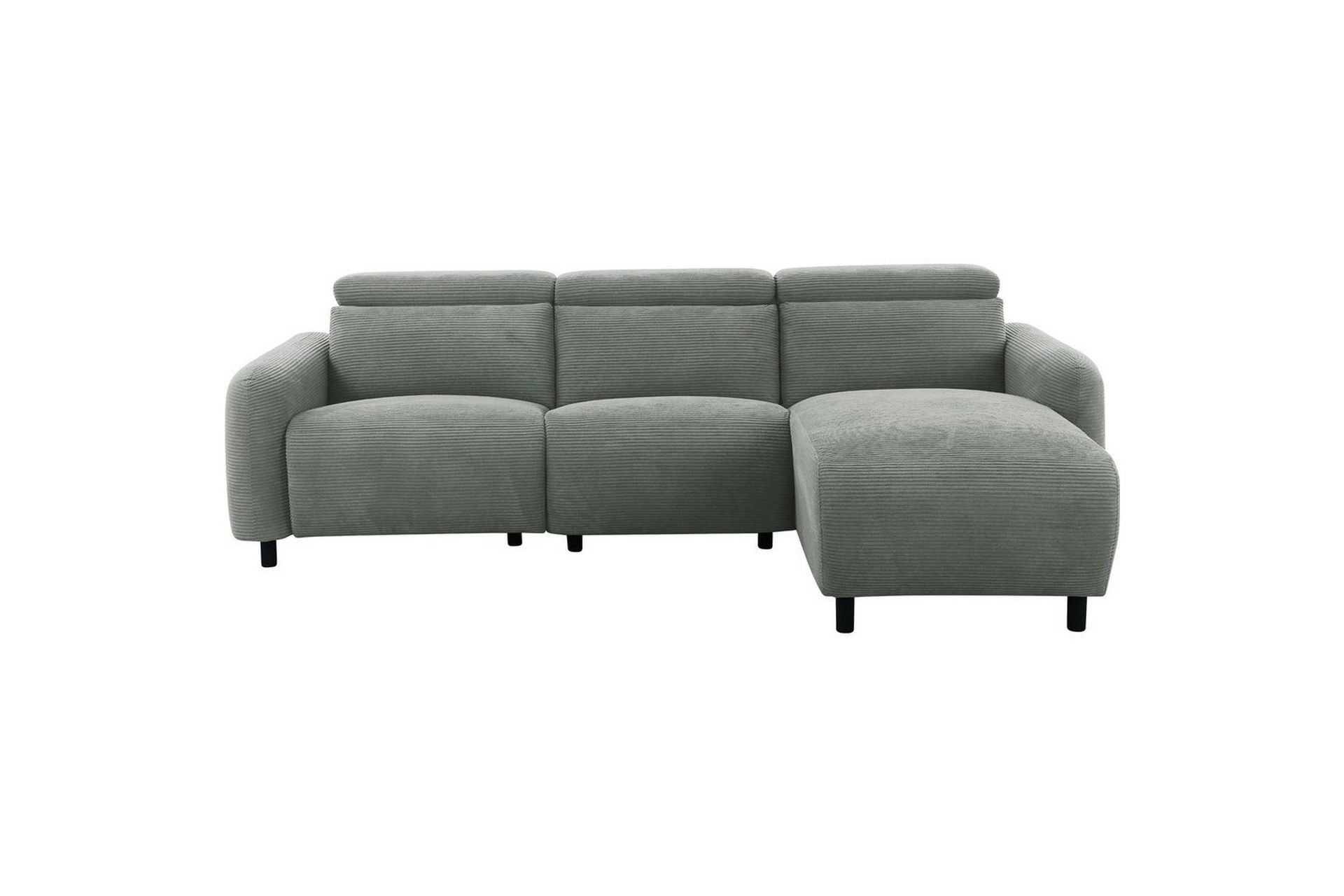 Reclinersoffa med h&ouml;rn Loft24 Skaane Reclinersoffa 3-sits Grey1 Manchester -
