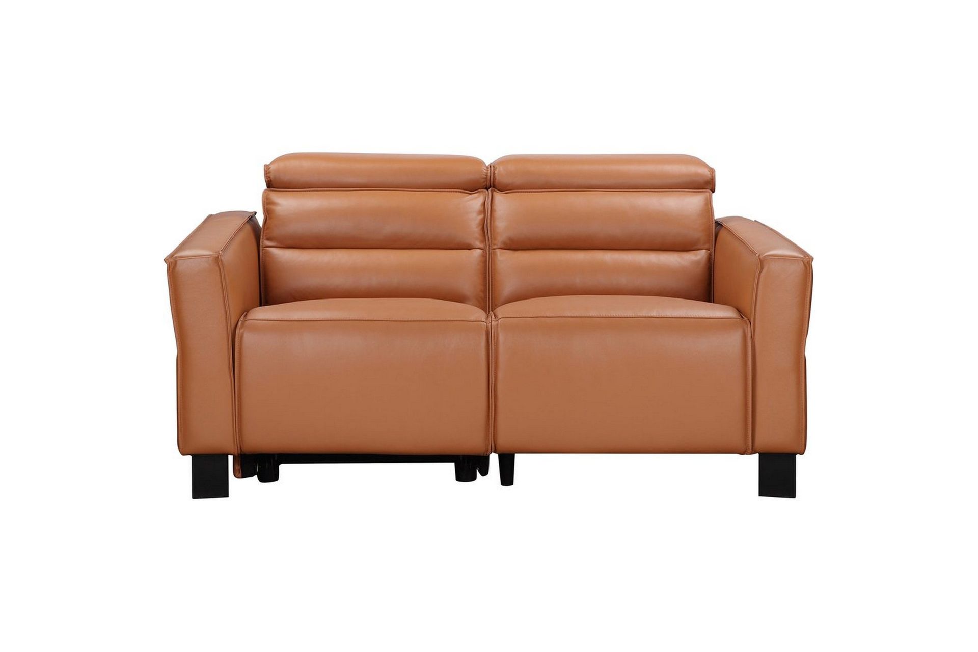 Reclinersoffa utan h&ouml;rn Loft24 Carpari Reclinersoffa 2-sits Brown Belfast fabric -